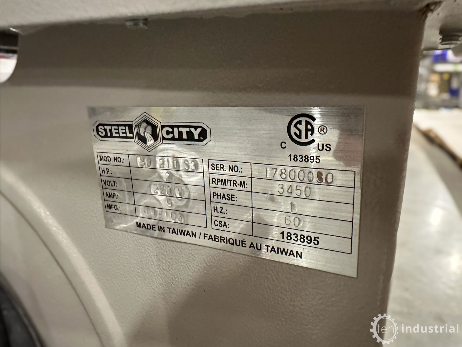 STEEL CITY 80-210 S3 DUST COLLECTOR, 2HP, 3,450 RPM, MFG: CT-103, 220V, S/N’S 17800030 (RIGGING - Image 20 of 25