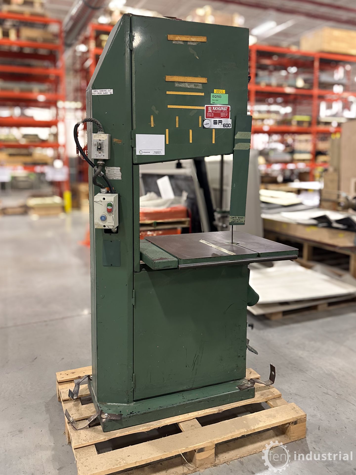 MEBER SR600 VERTICAL BANDSAW, 3HP, 23” THROAT, 575V, S/N M350 (RIGGING FEE $100) - Image 22 of 28