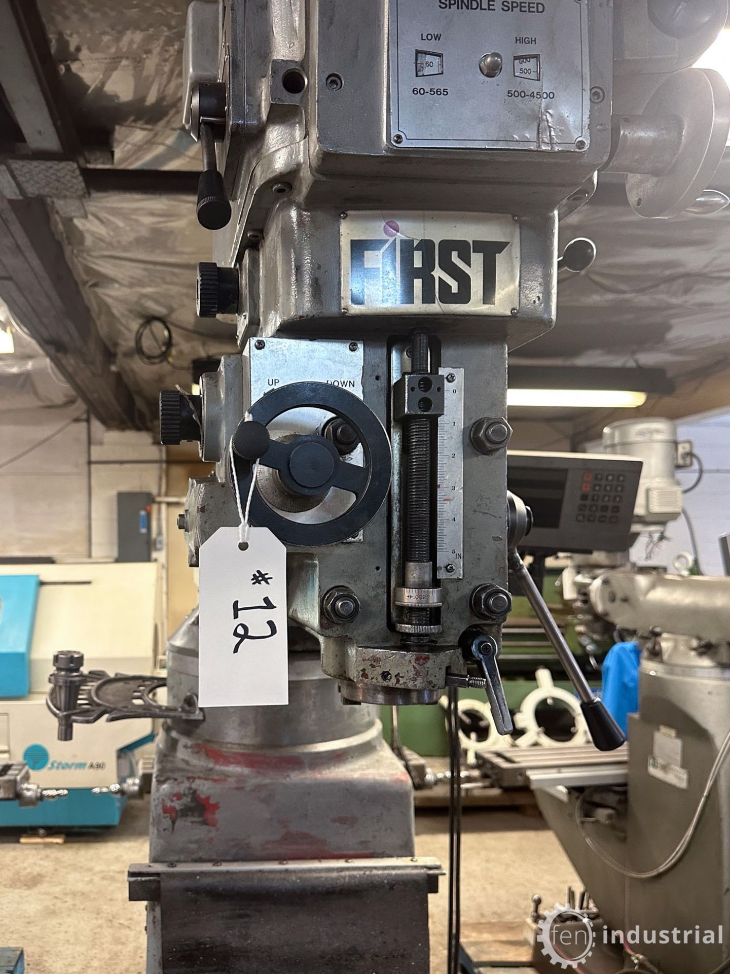 FIRST LC-185VSX VERTICAL MILLING MACHINE, HEIDENHAIN 2-AXIS DRO, SPEEDS TO 4,500 RPM, S/N - Bild 4 aus 32