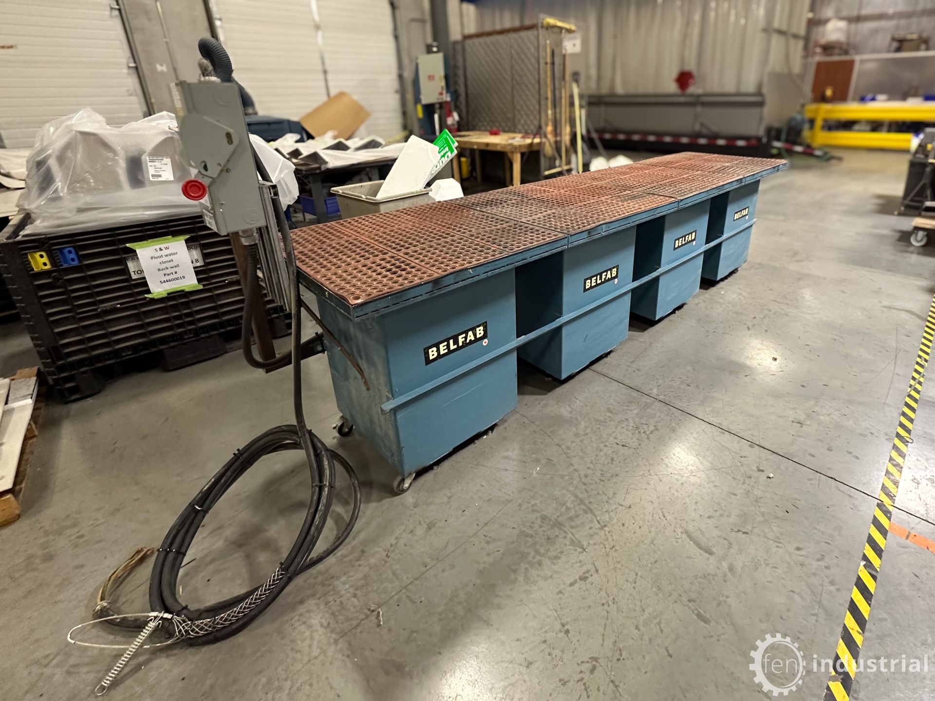 2007 PYRADIA BELFAB PORTABLE DOWNDRAFT TABLE SYSTEM CONSISTING OF (4) PYRADIA BELFAB 3636 DT