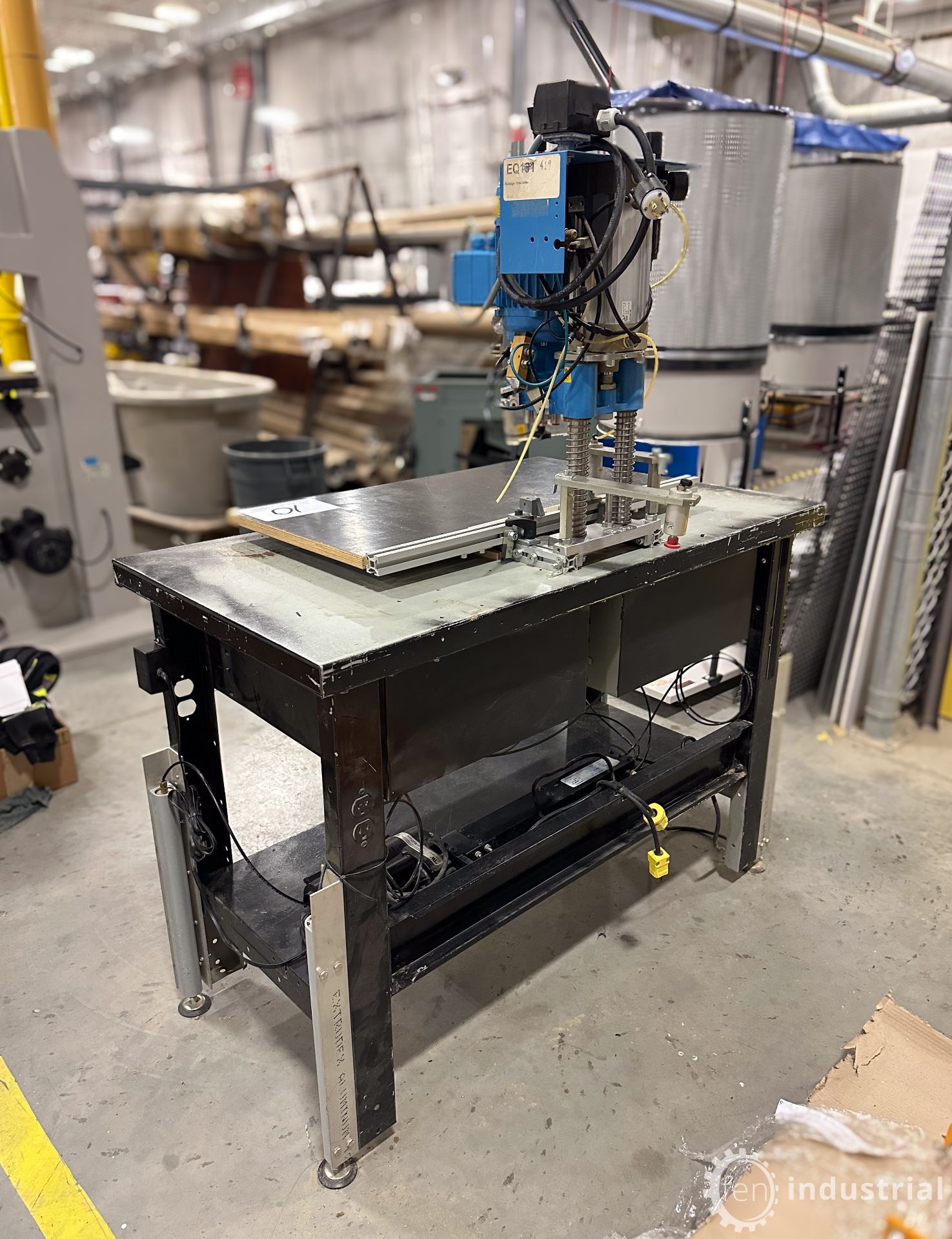 HETTICH DRILL AND INSERTION MACHINE W/ TABLE (RIGGING FEE $100) - Image 23 of 32