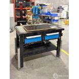 HETTICH DRILL AND INSERTION MACHINE W/ TABLE (RIGGING FEE $100)