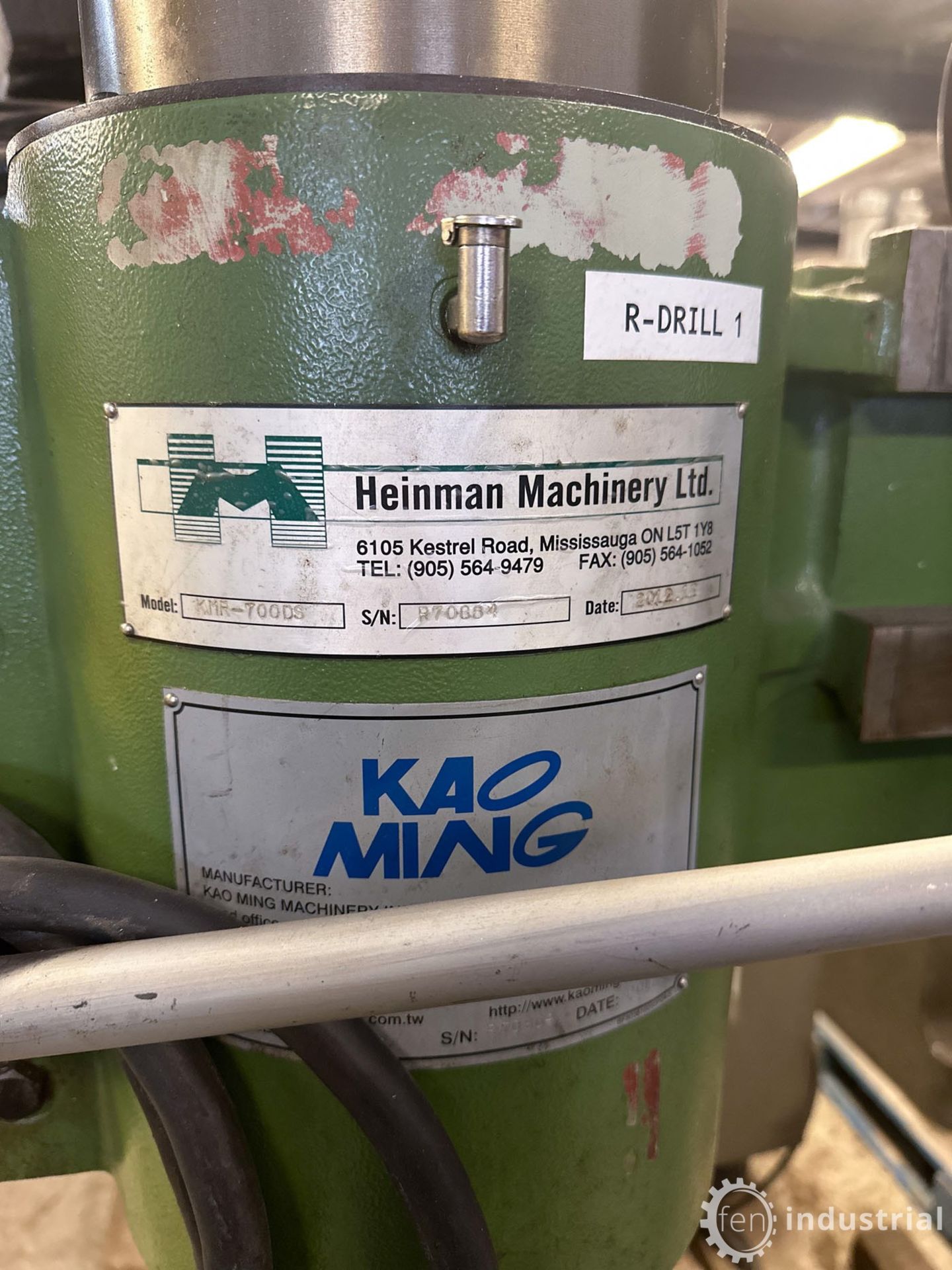 2012 KAO MING KMR-700DS RADIAL ARM DRILL W/ BOX TABLE, S/N R70864 (#14) (LOCATED IN BRANTFORD, - Image 21 of 26