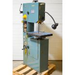 LINCOLN RF66KB361 14” VERTICAL CONTOUR METAL CUTTING BAND SAW, 16” X 19.75” X 38”H TABLE TILE 15