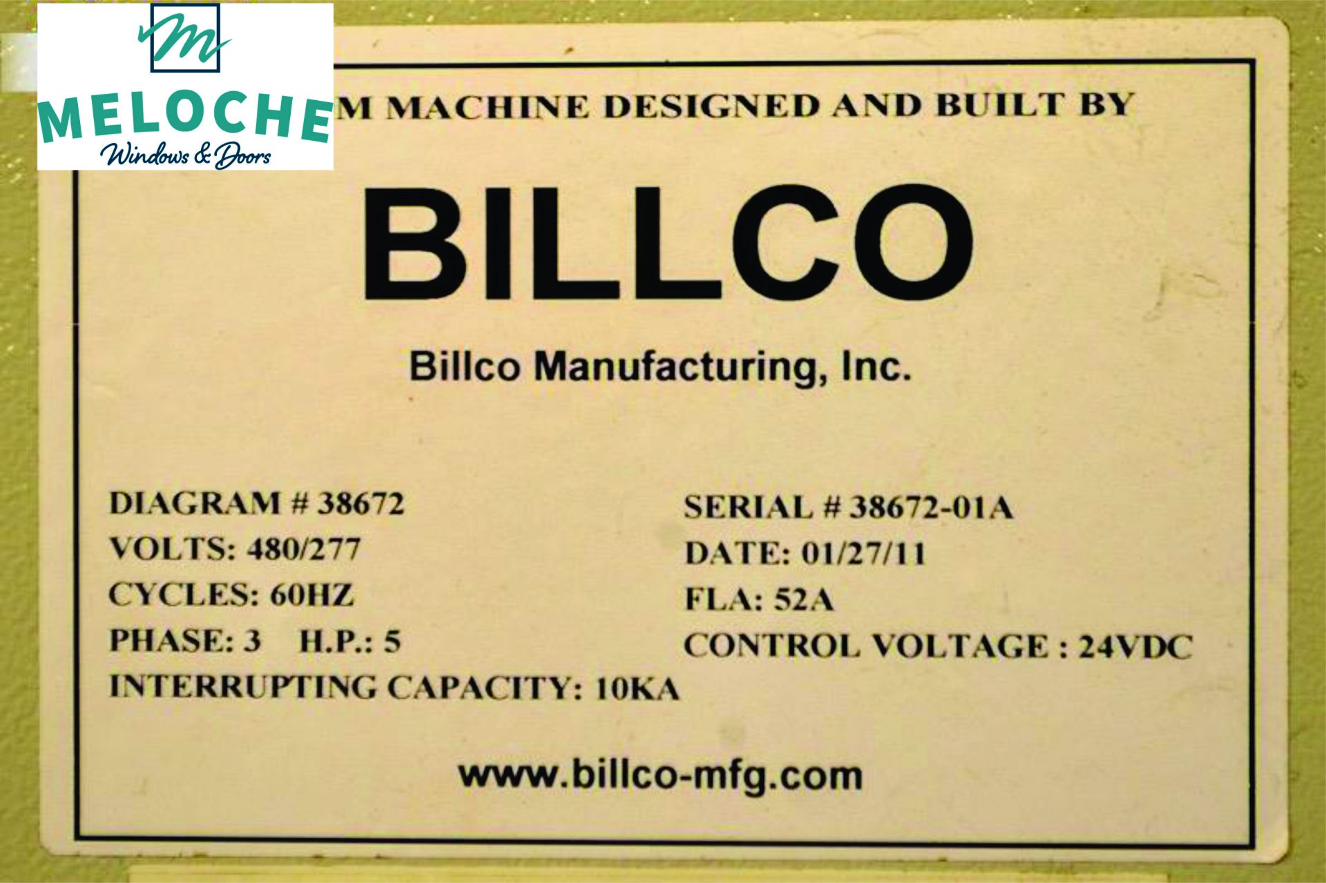 2011 BILLCO CNC 2200 108” X 144” GLASS OPTIMIZATION CUTTING MACHINE W/ EDGE DELETION, Z-95” Z-AXIS - Bild 7 aus 50