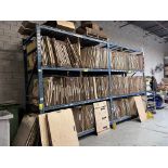 LOT OF (5) SECTIONS OF PALLET RACKING W/ (4) SHELVES AND MESH SHELVING, APPROX. 10'/8'W X 42"D X
