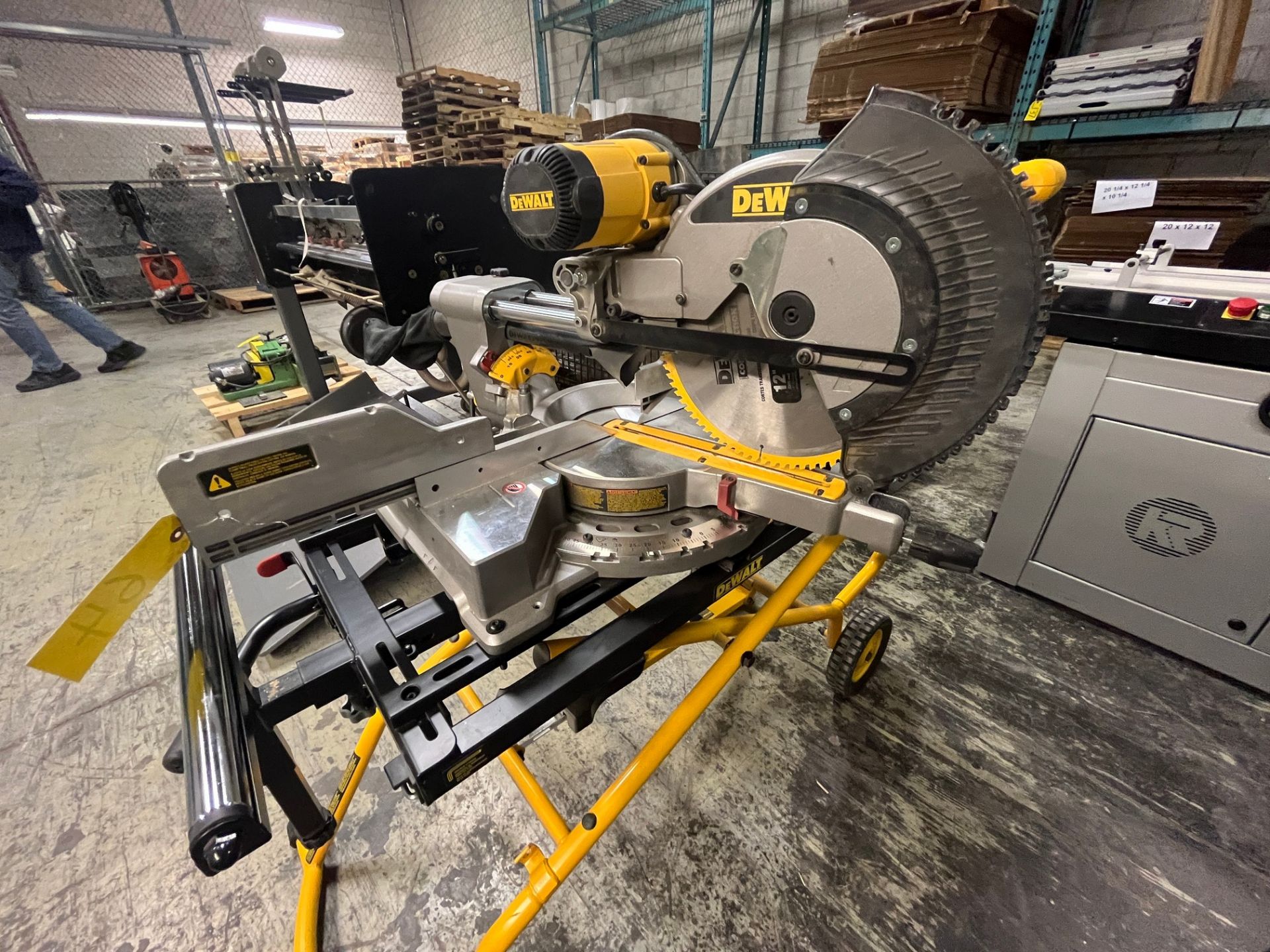 DEWALT 12" COMPOUND MITER SAW, DWS709 AND PORTABLE STAND DWX726 - Image 2 of 5