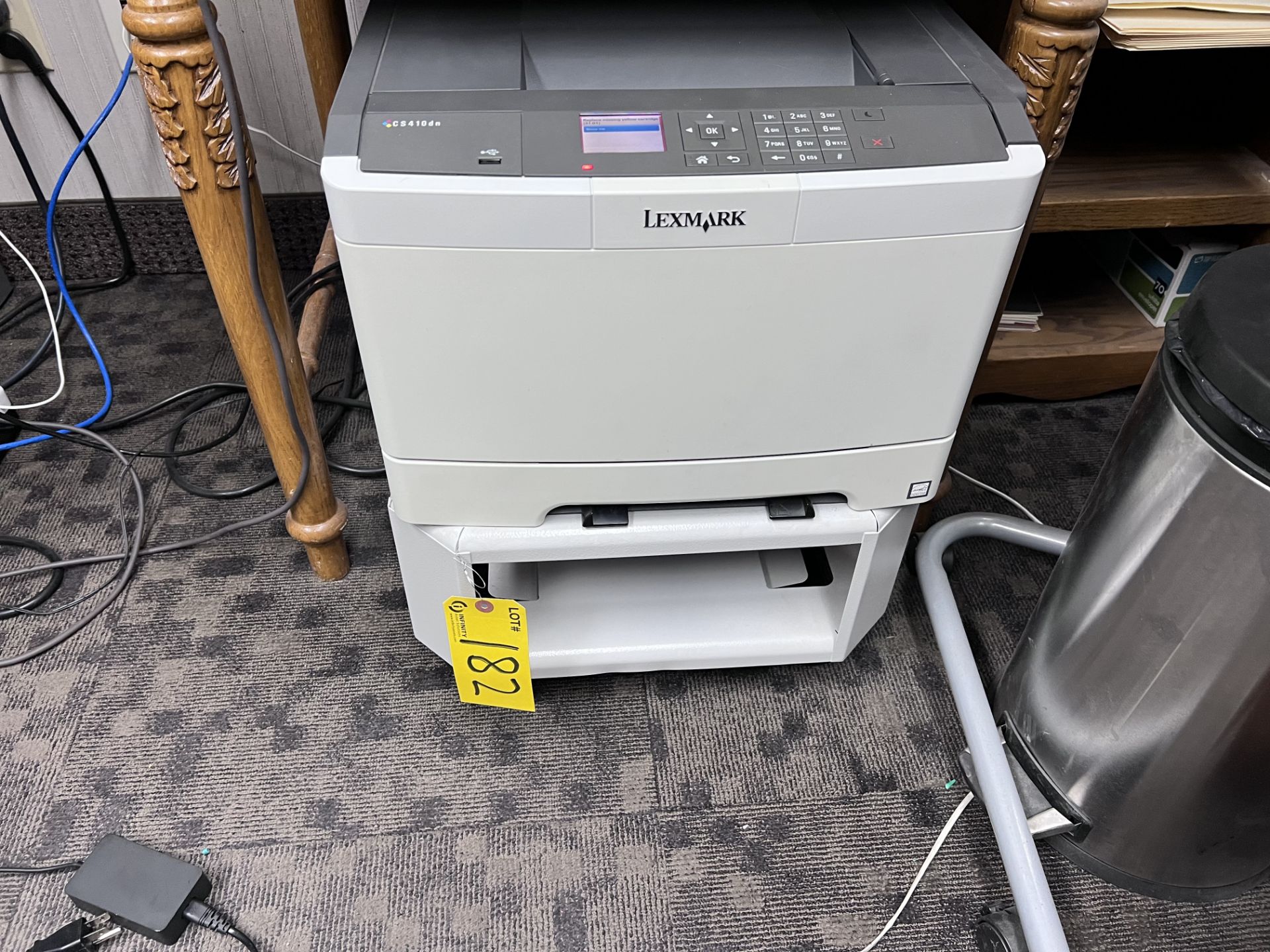 SUPER G3 FOX, TABLE, CHAIR, LEXMARK 182 LASER PRINTER, STAND - Image 2 of 2