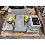 LOT OF (3) SWITCHBOXES AND ALLEN BRADLEY 1305-AA04A DIGITAL CONTROLLER