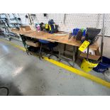 WORKBENCH W/ TOOLEX 6" BENCH GRINDER, 1-TON ARBOR PRESS AND 6" VSIE (NO CONTENTS)