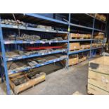 3 SECTIONS OF SPROCKETS, 540 PTO'S PILLOW BLOCK BEARINGS, ETC. TOP SHELF CRATES NOT INCLUDED