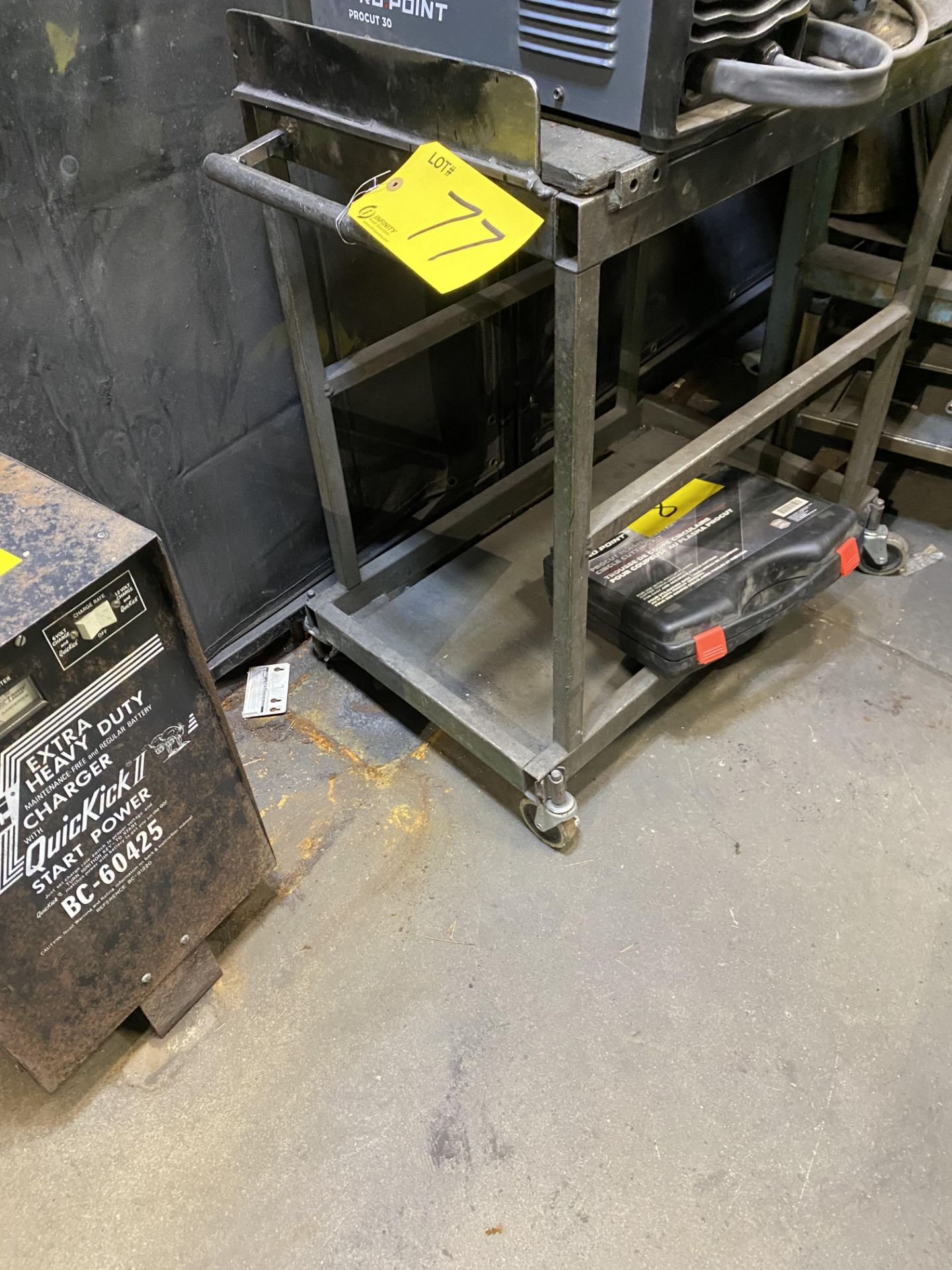 2-LEVEL METAL SHOP CART (NO PLASMA CUTTER), 3-LEVEL METAL HEAVY DUTY SHELVES, (1) LEVEL METAL - Image 2 of 3