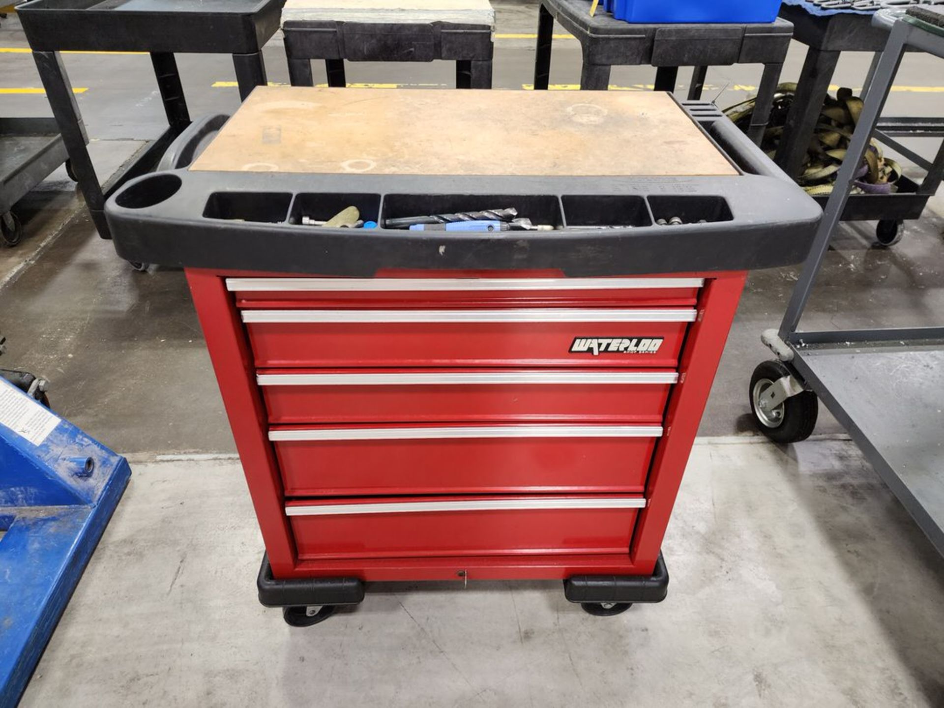 Waterloo Rolling Tool Cart W/ Assorted Matl. (Location: Machine Room)