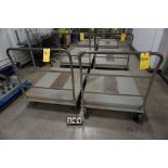 (2) Steel Deck Platform Carts, 3' x 4'