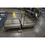 (2) Steel Deck Platform Carts, 3' x 4'