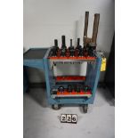 Portable 50 Taper Tool Rack w/ Approx (19) Toolholders