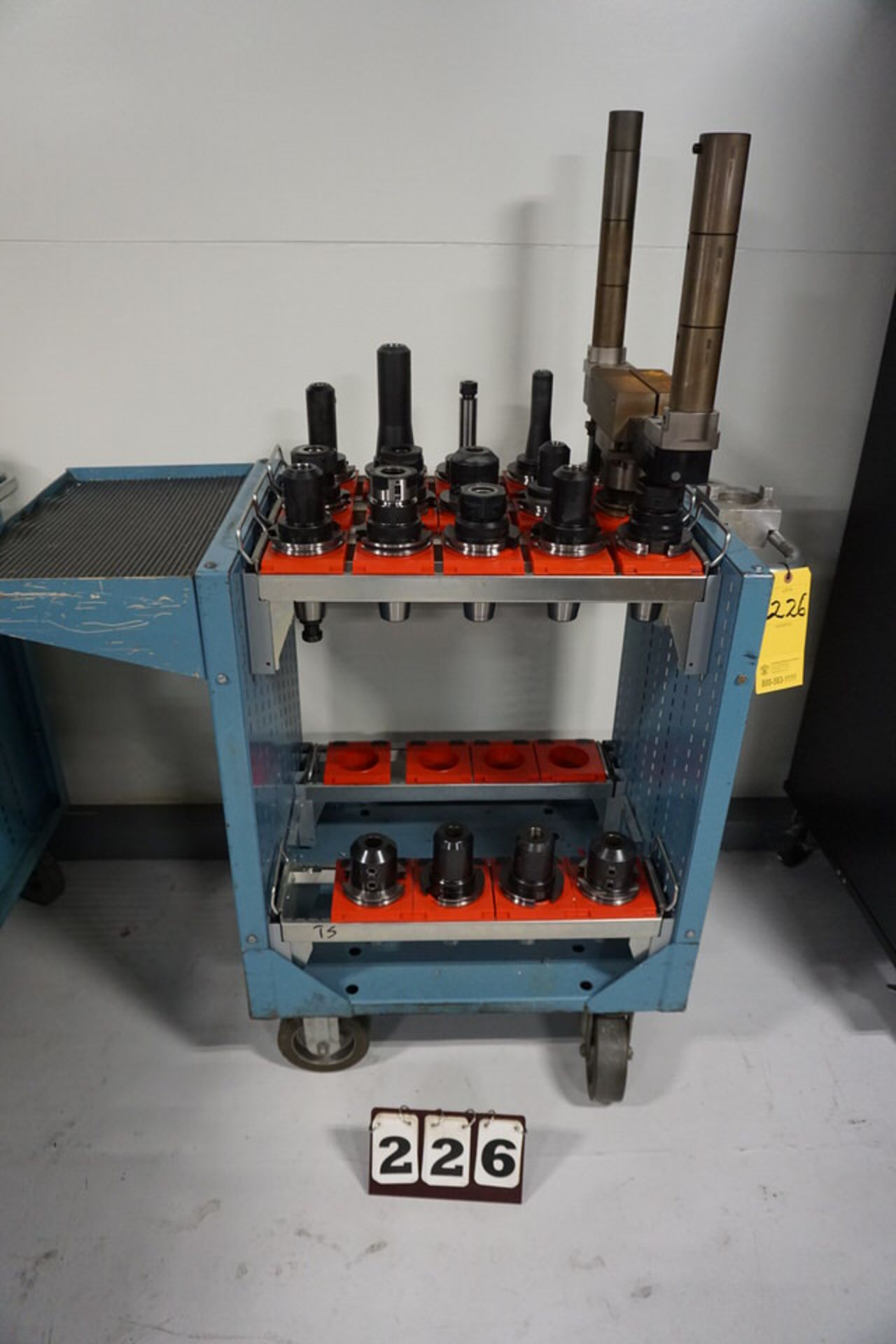 Portable 50 Taper Tool Rack w/ Approx (19) Toolholders