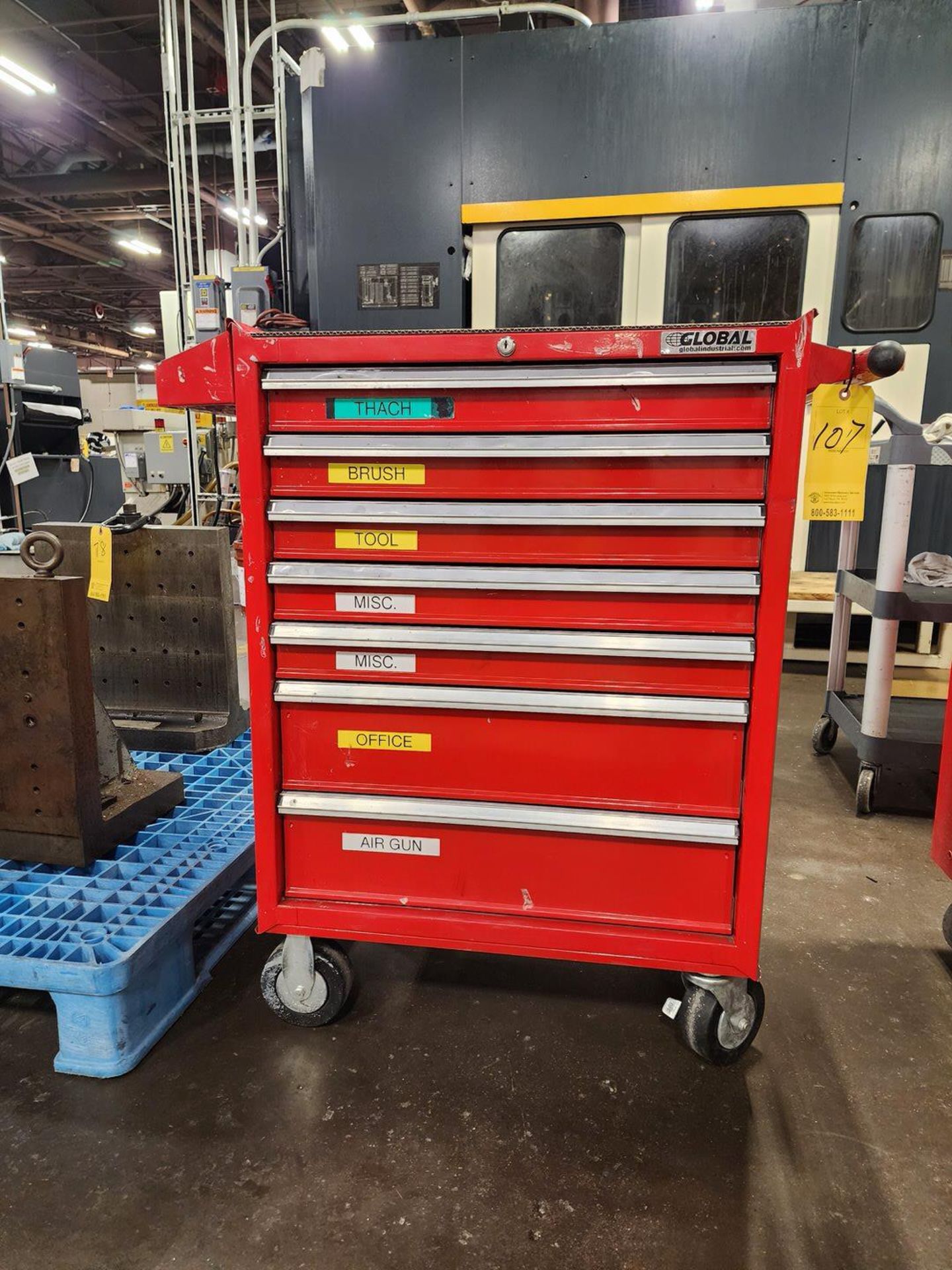 Global 7-Drawer Rolling Tool Box (Location: Machine Room)