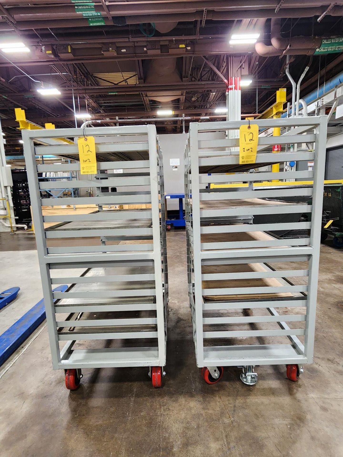 (2) Rolling Matl. Carts (Location: Machine Room)