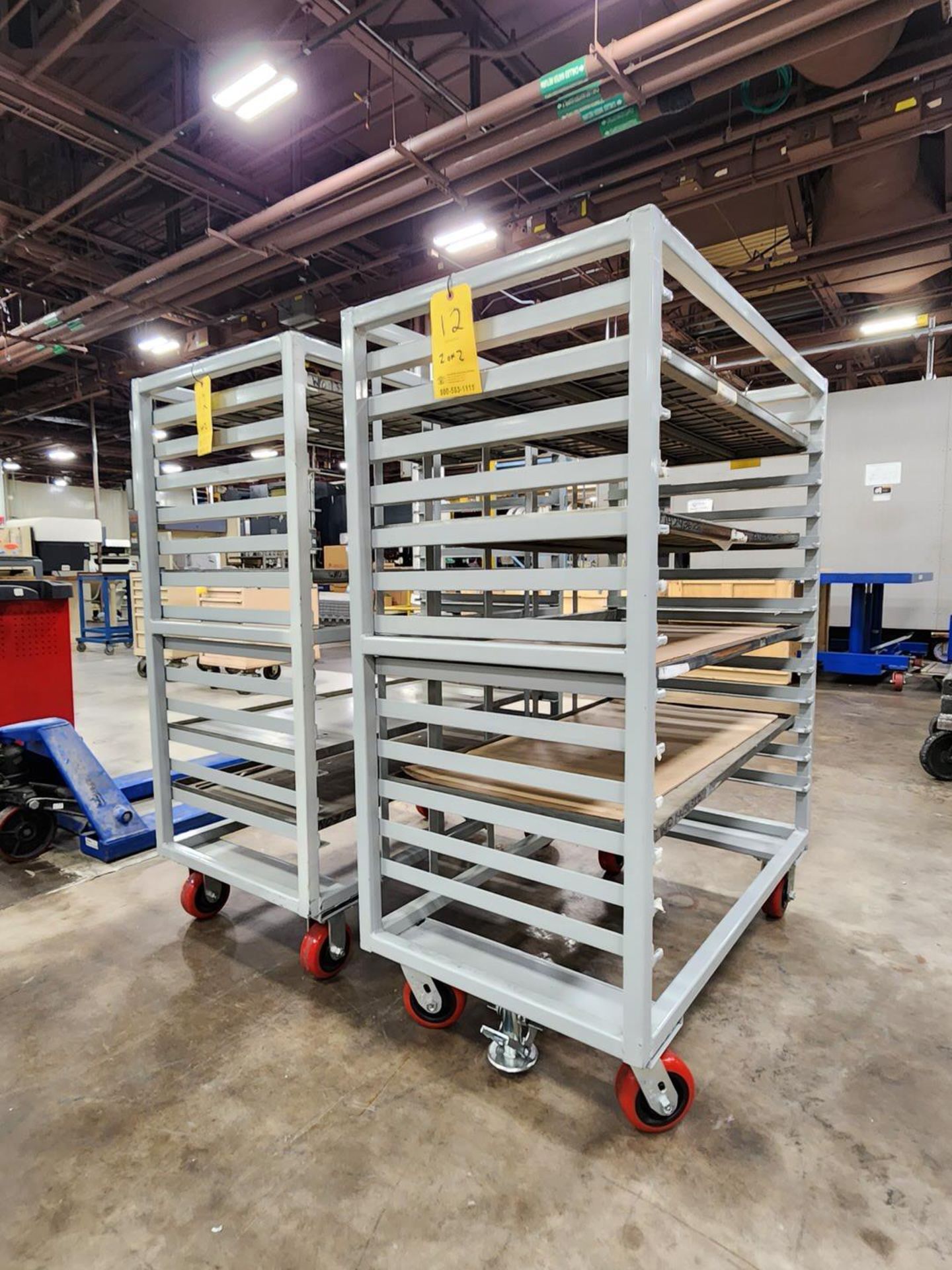 (2) Rolling Matl. Carts (Location: Machine Room) - Image 2 of 4