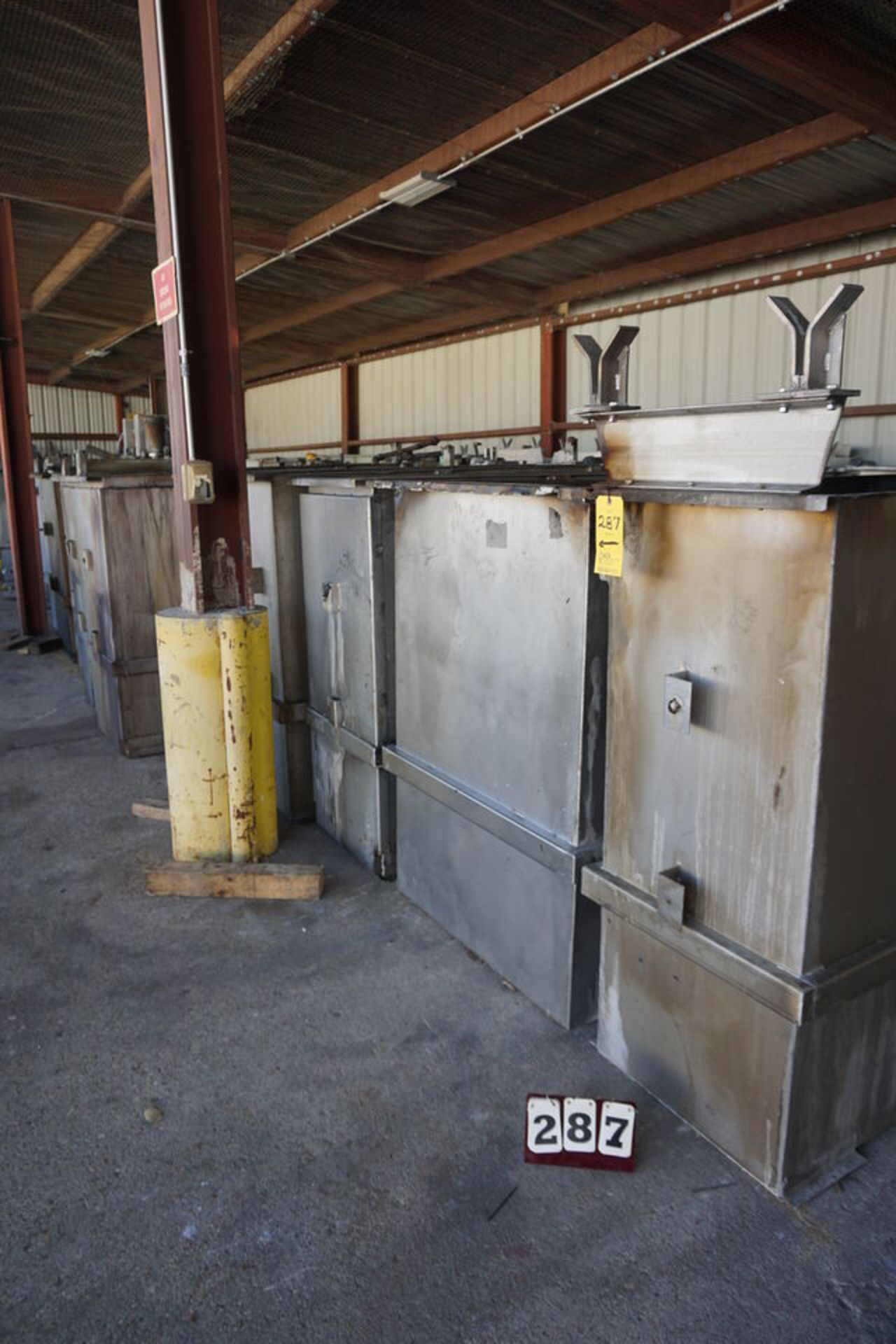 (16) Stainless Steel (1) Composite Chemical Wash Tanks