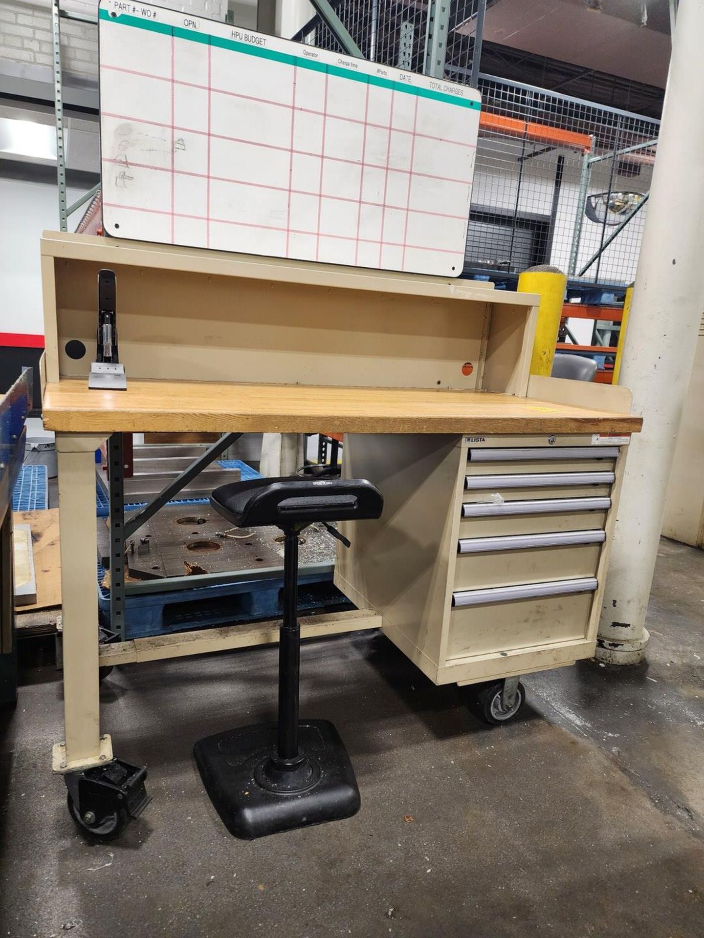 Lista Work Station W/ 10-Drawer Modular Cabinet; W/ Portable Computer Station (Toyoda CNC Area) - Image 2 of 10