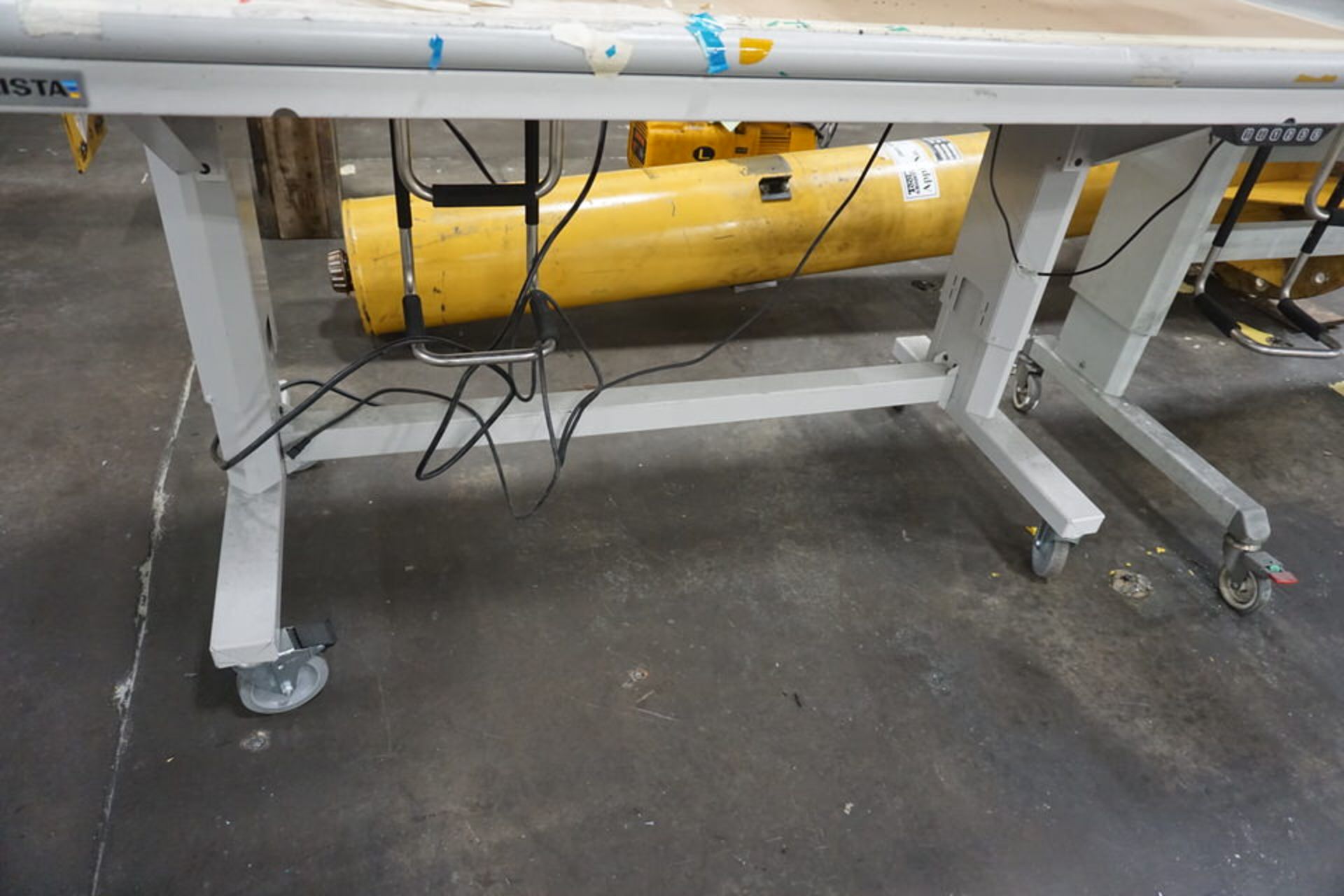 (2) Elec Lighted Adj Ht Work Benches, 30" x 60" on Casters - Image 2 of 5