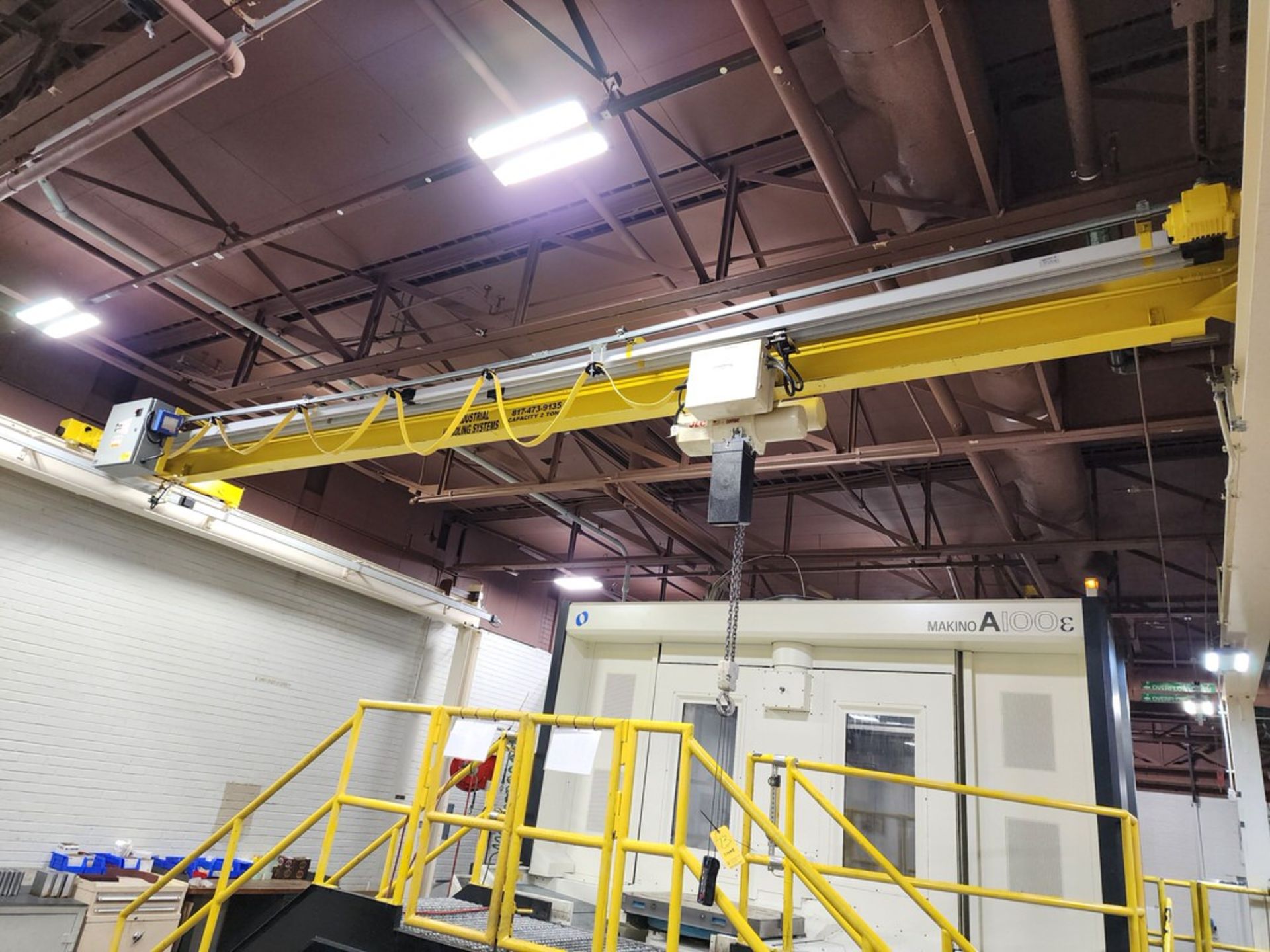 Industrial Handling Systems 4-Post 2 Ton Overhead Crane 28' x 24-1/2' x 11-1/2'H (Location: Machine - Image 3 of 14