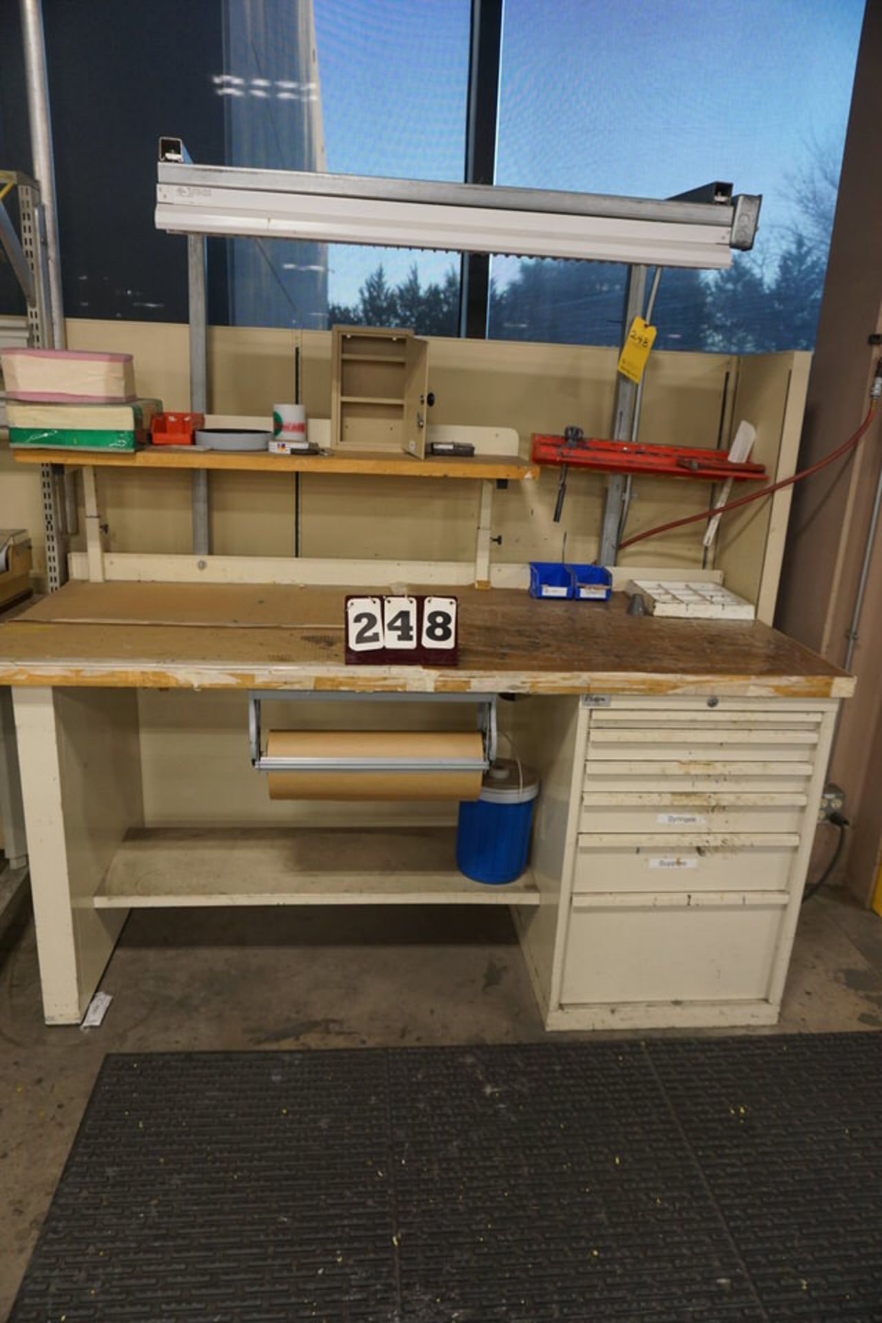 Work Bench w/ Light, 6 Drawer Cabinet 30" x 72"