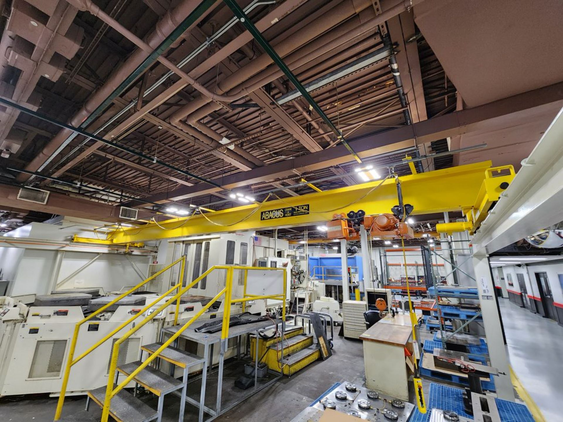 Abacus 4-Post 1 Ton Overhead Crane 26' x 22' x 8' Appr.; W/ Hoist; (Toyoda CNC Area) - Image 11 of 19