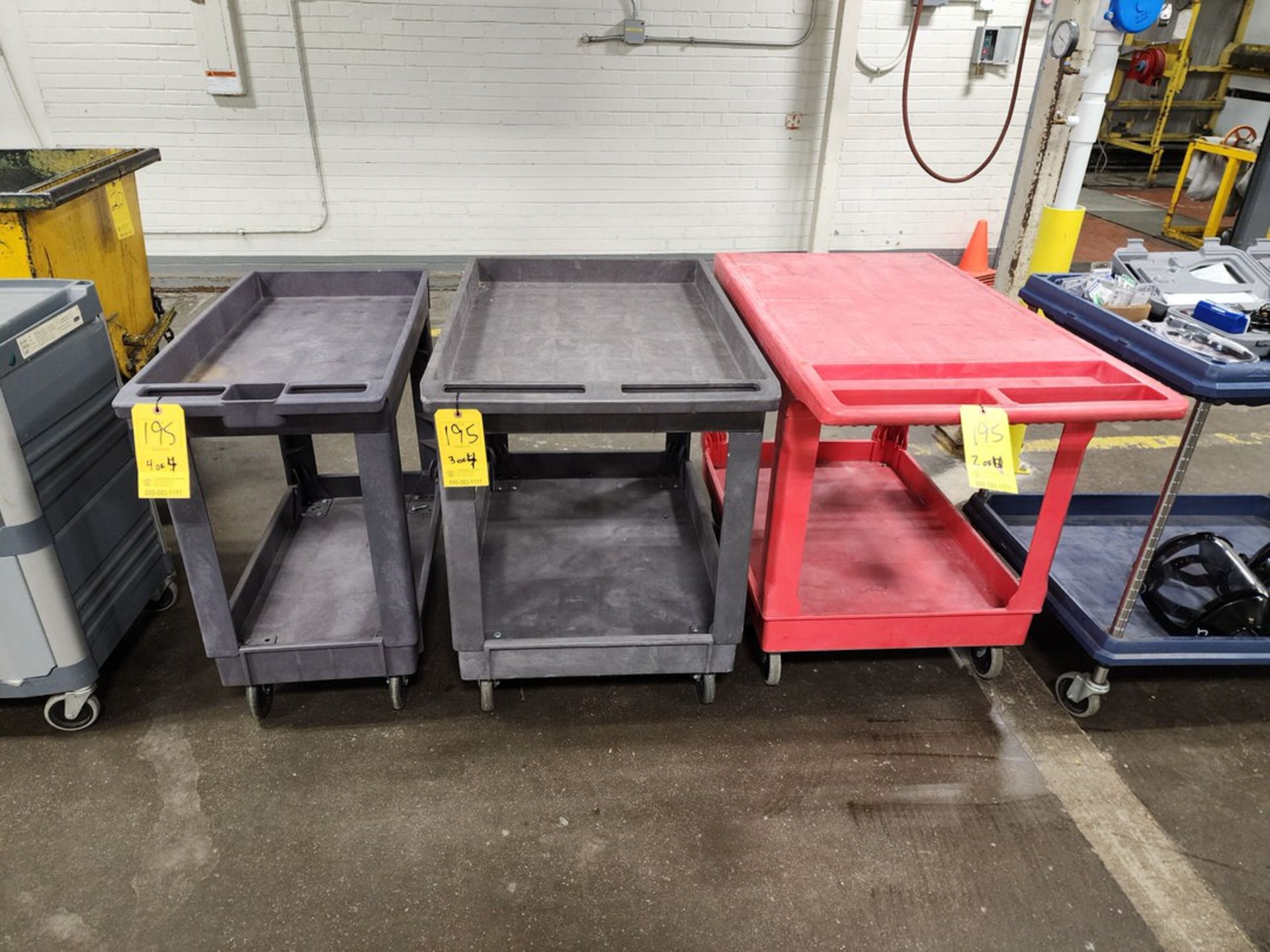 (4) Rolling Material Carts (Location: Chem Shop Area) - Image 2 of 3