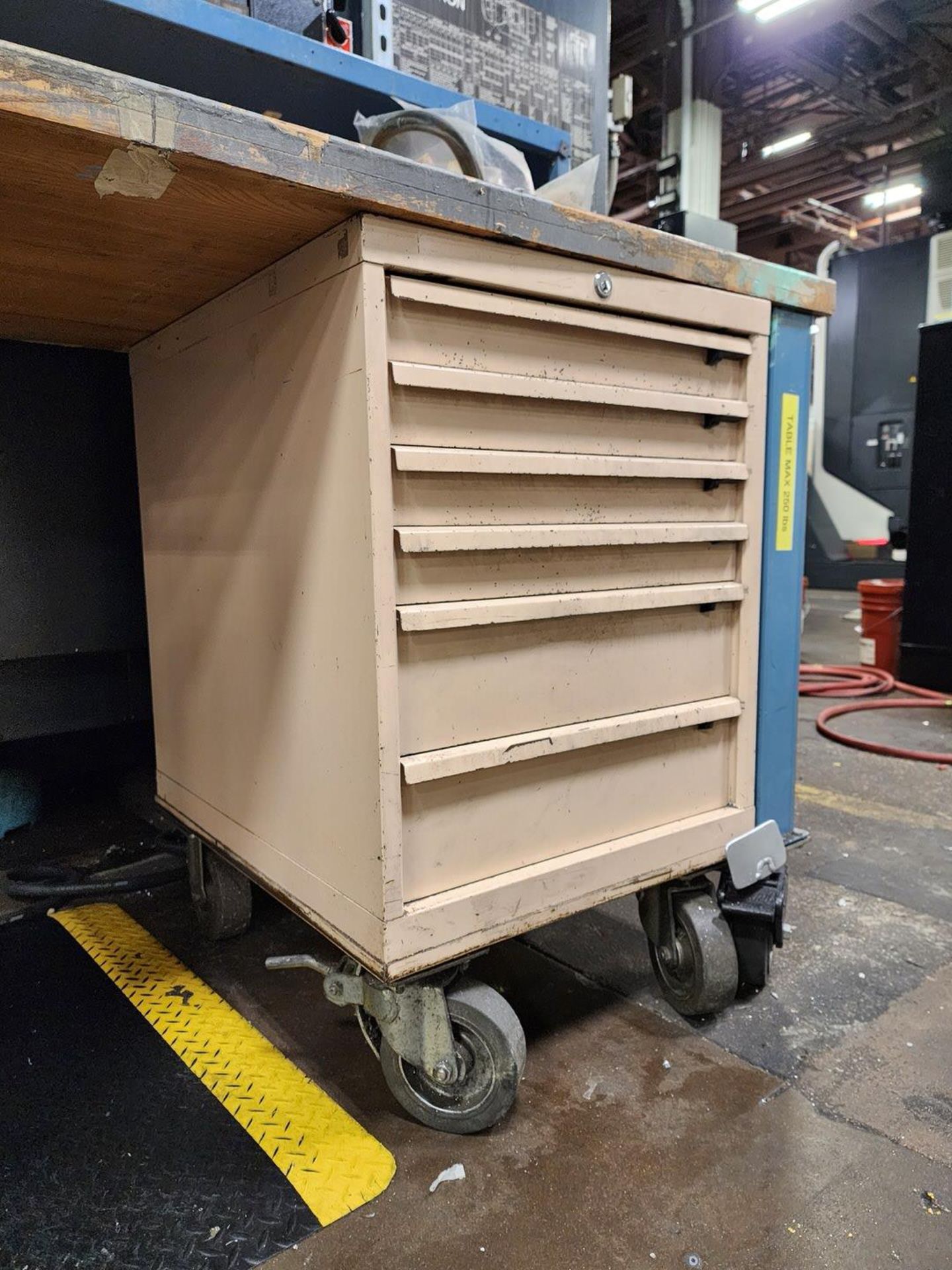 Rolling Work Station W/ Modular Cabinet, W Work Station (Location: Machine Room) - Image 3 of 5