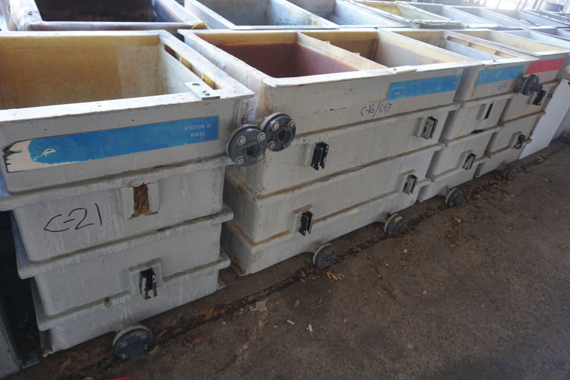 (6) Stainless Steel (8) Composite Chemical Wash Tanks - Image 11 of 12