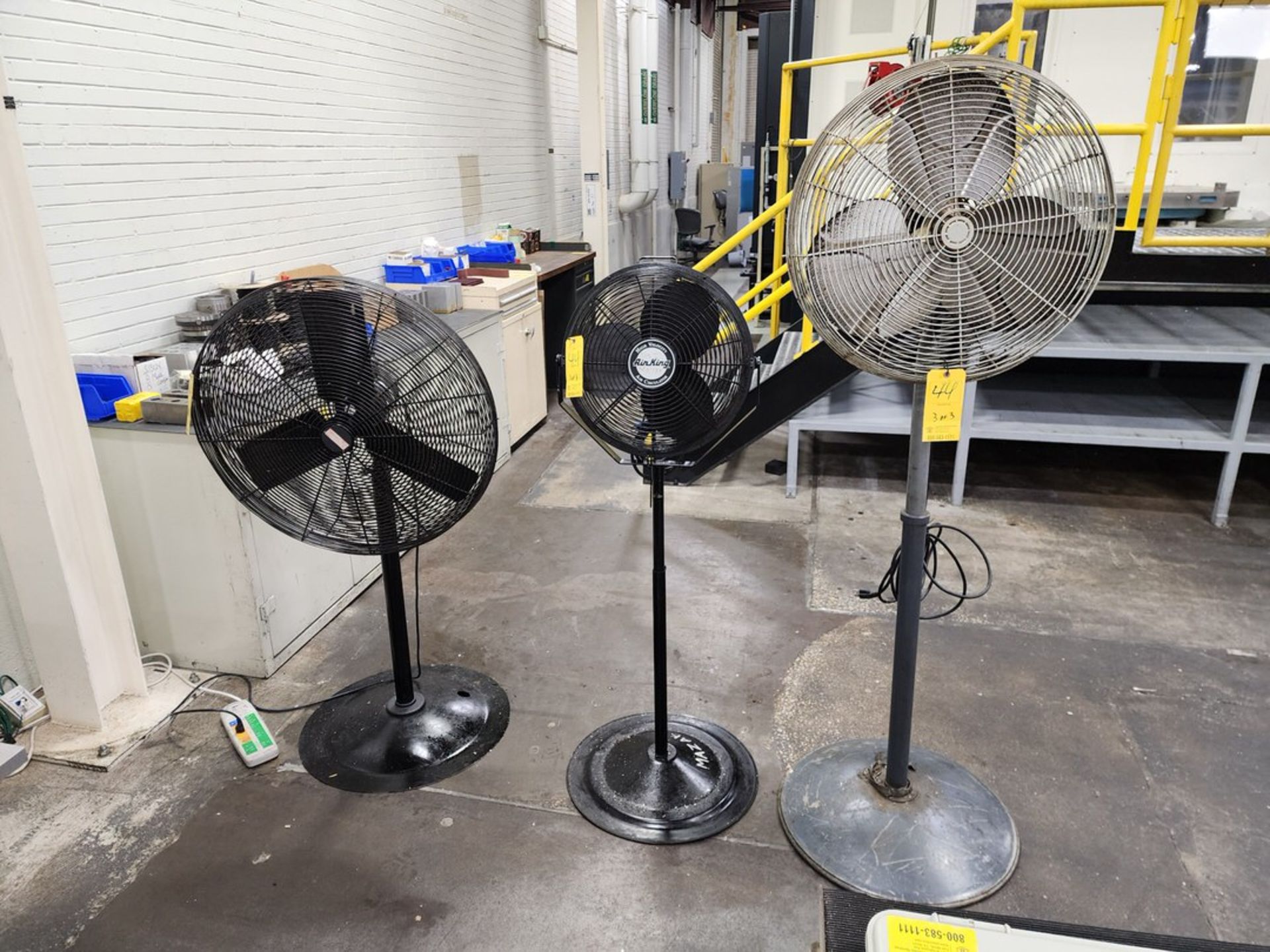 (3) Assorted Pedestal Fans (Location: Machine Room) - Image 2 of 2