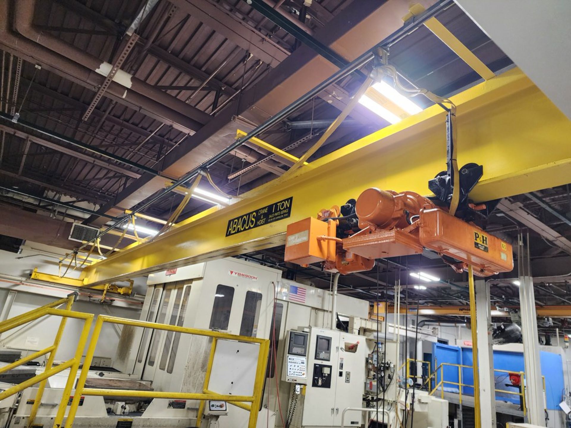 Abacus 4-Post 1 Ton Overhead Crane 26' x 22' x 8' Appr.; W/ Hoist; (Toyoda CNC Area) - Image 15 of 19