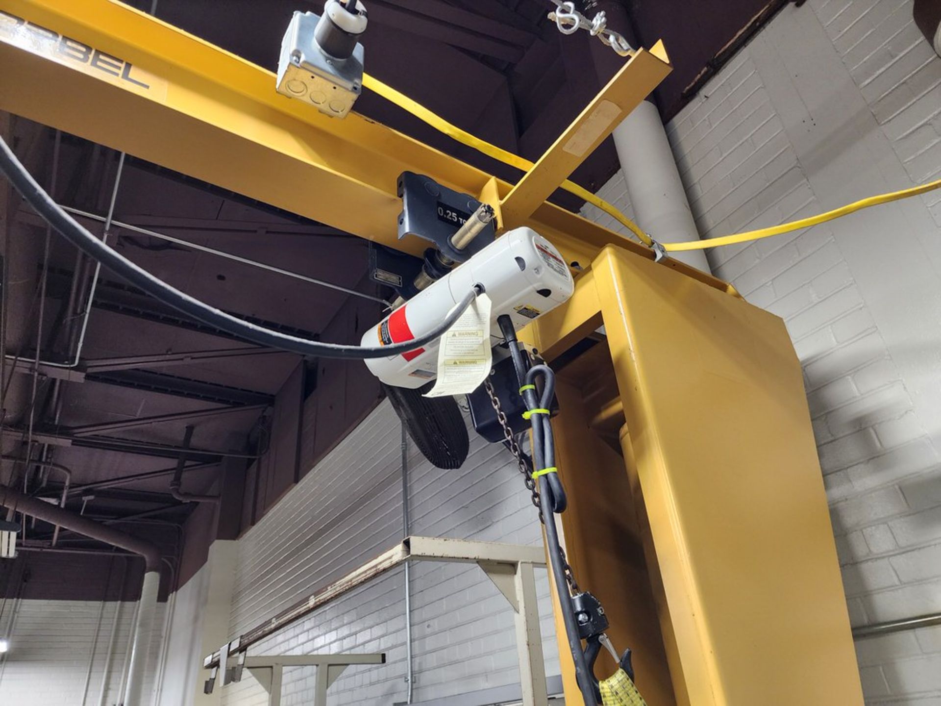 Gorbel 1/4 Ton Jib Crane Appr; 8-1/2' Arm, 9'H; W/ 1/4 Ton Coffing Hoist (Location: Chem Shop Area) - Image 4 of 8