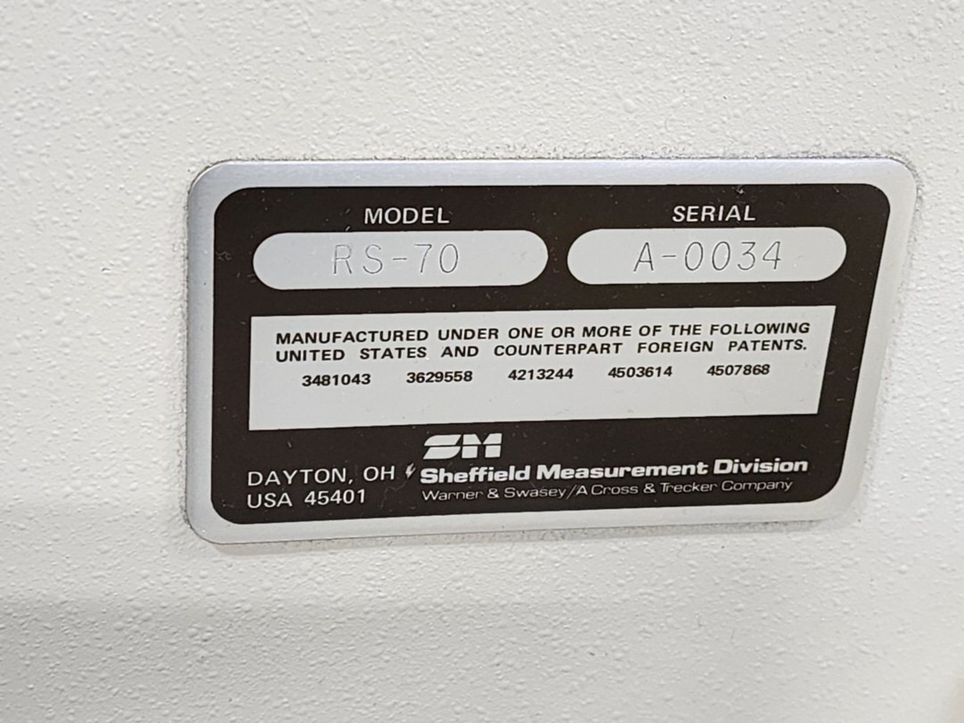 Sheffield RS-70 CMM, NO COMPUTER/ NO SOFTWARE W/ Renishaw Probe Head Controller - Image 19 of 22