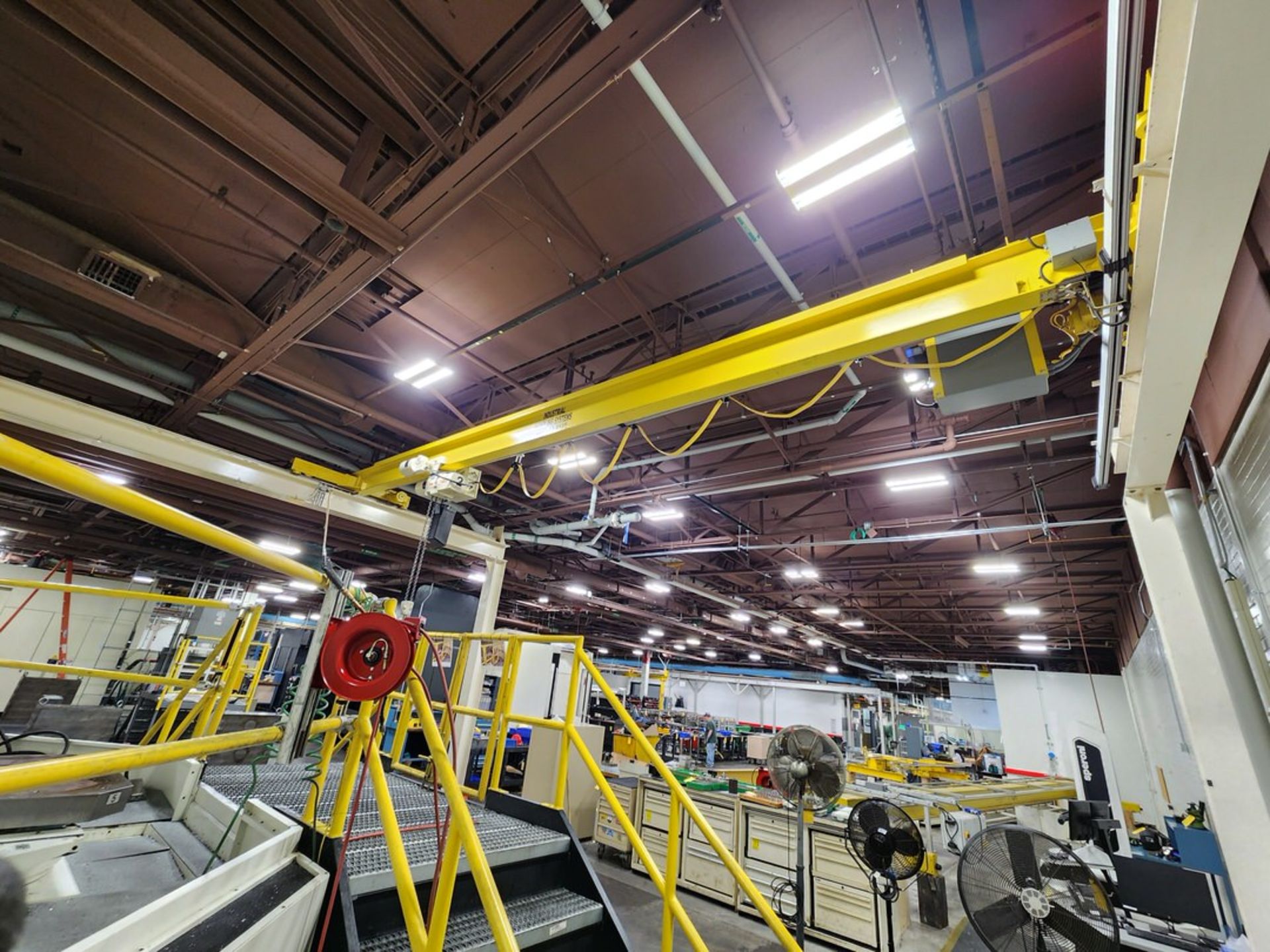 Industrial Handling Systems 4-Post 2 Ton Overhead Crane 28' x 24-1/2' x 11-1/2'H (Location: Machine - Image 10 of 14