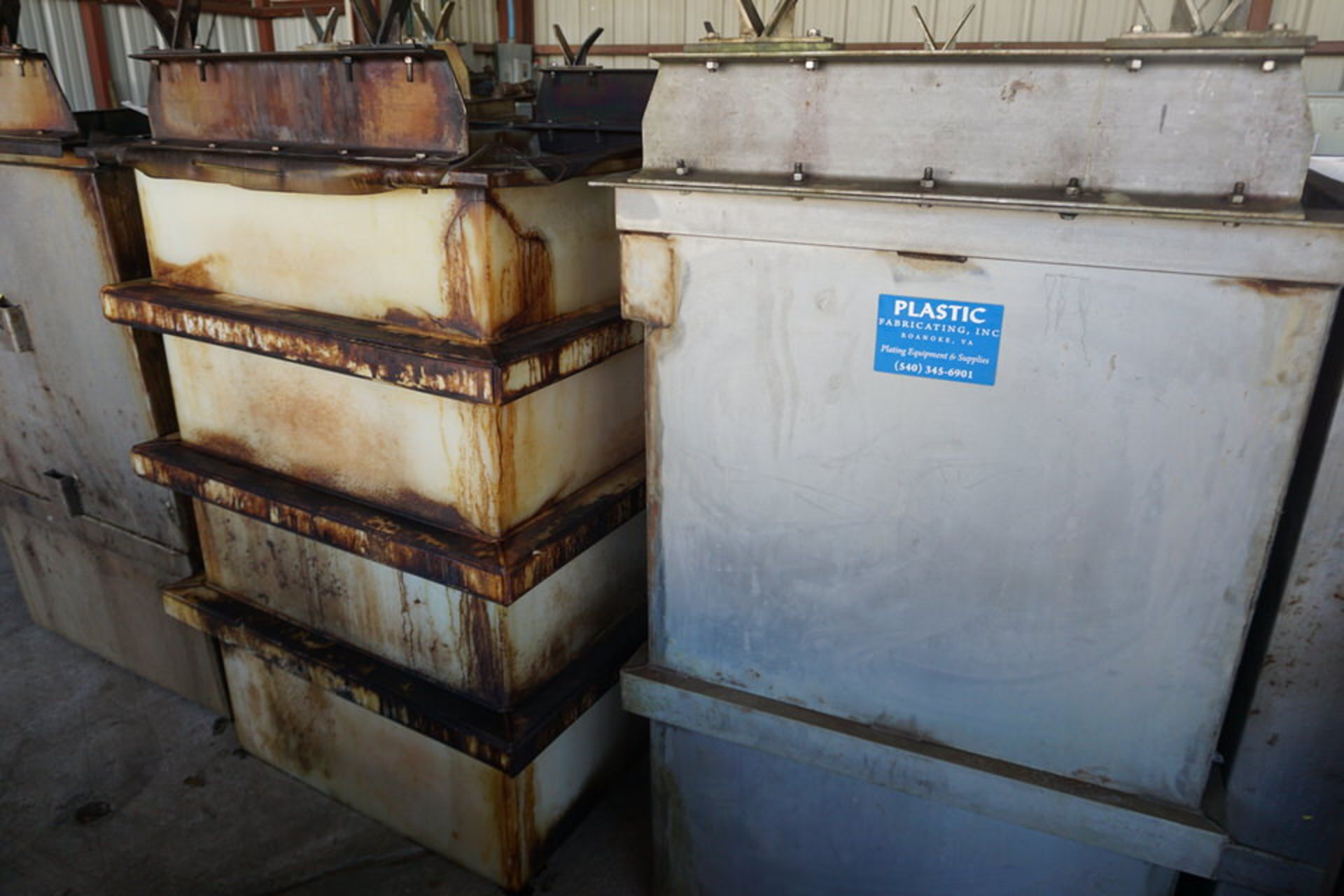 (16) Stainless Steel (1) Composite Chemical Wash Tanks - Image 12 of 17