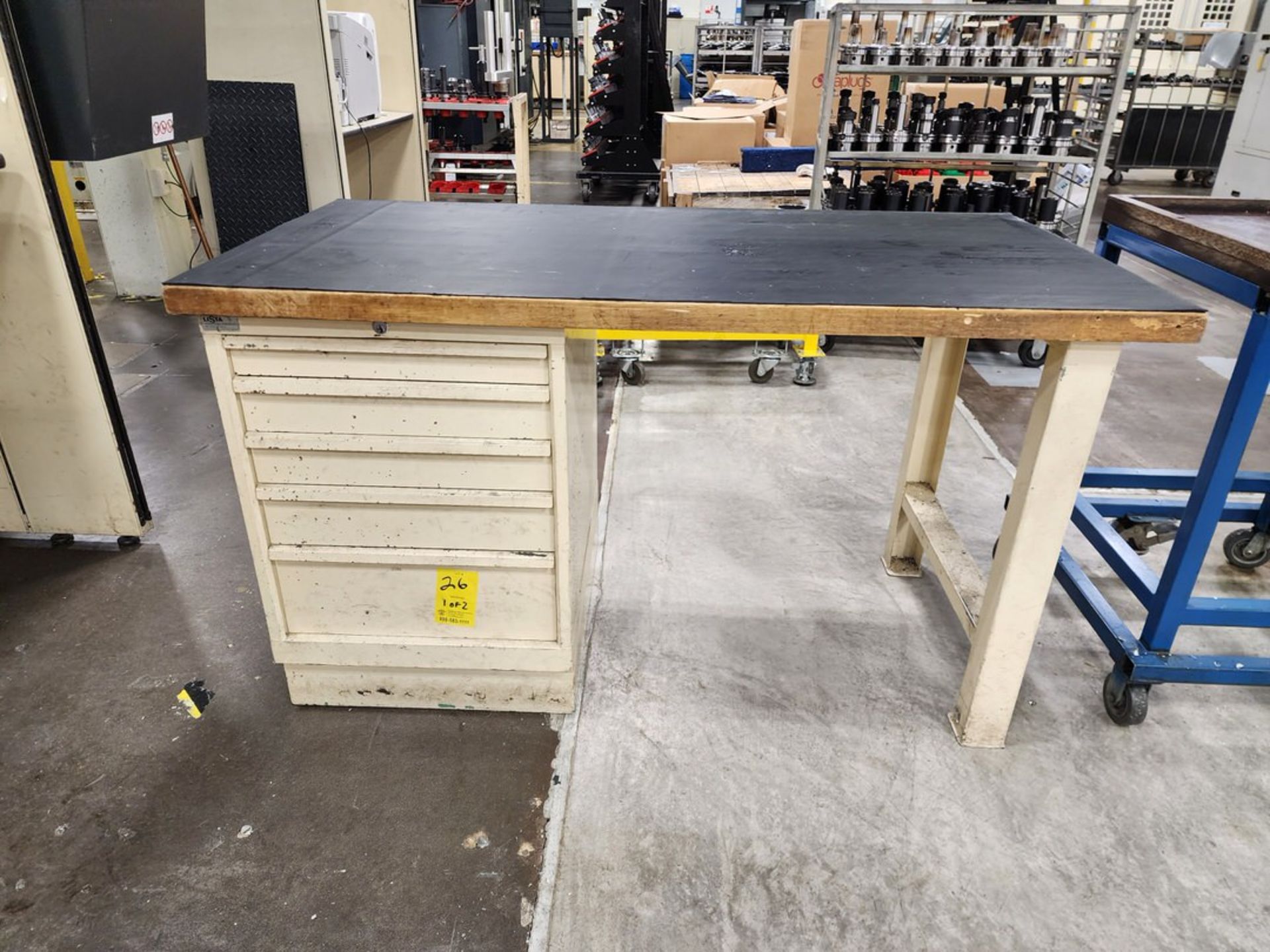 5-Drawer Matl. Table W/ Roling Matl. Cart (Location: Machine Room) - Image 2 of 6