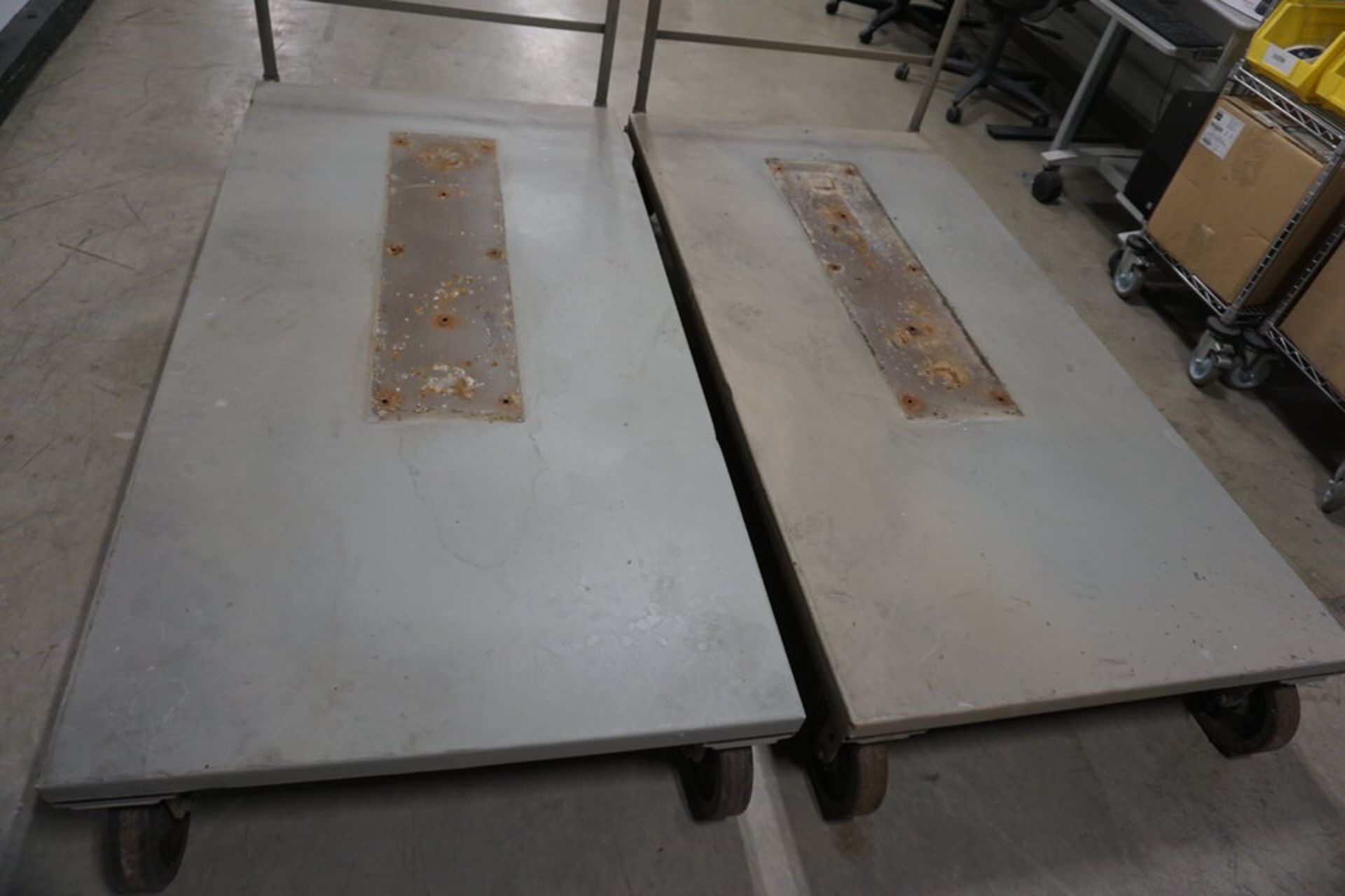 (2) Steel Deck Platform Carts, 3' x 6' - Image 2 of 2