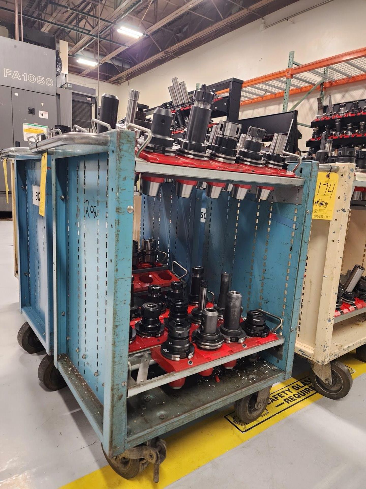 (29) 50 Cat Tapers W/ Rolling Cart (Toyoda CNC Area)