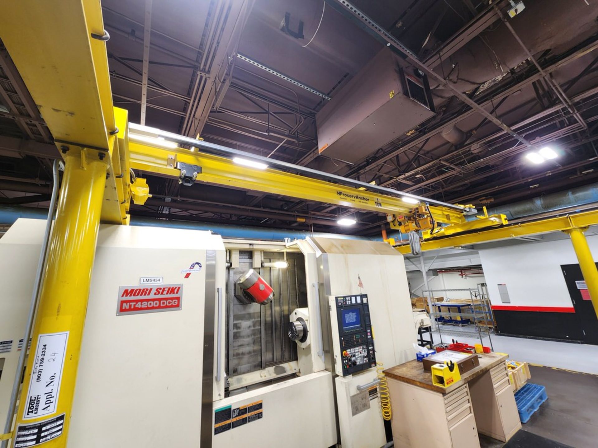 Proserv Anchor Crane 1 Ton Overhead Crane 38-1/2' x 21-1/2' x 11'H Appr.; W/ 1 Ton Harrington - Image 10 of 16