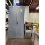 2-Door Material Cabinet W/ Matl. Stand (Location: Machine Room)