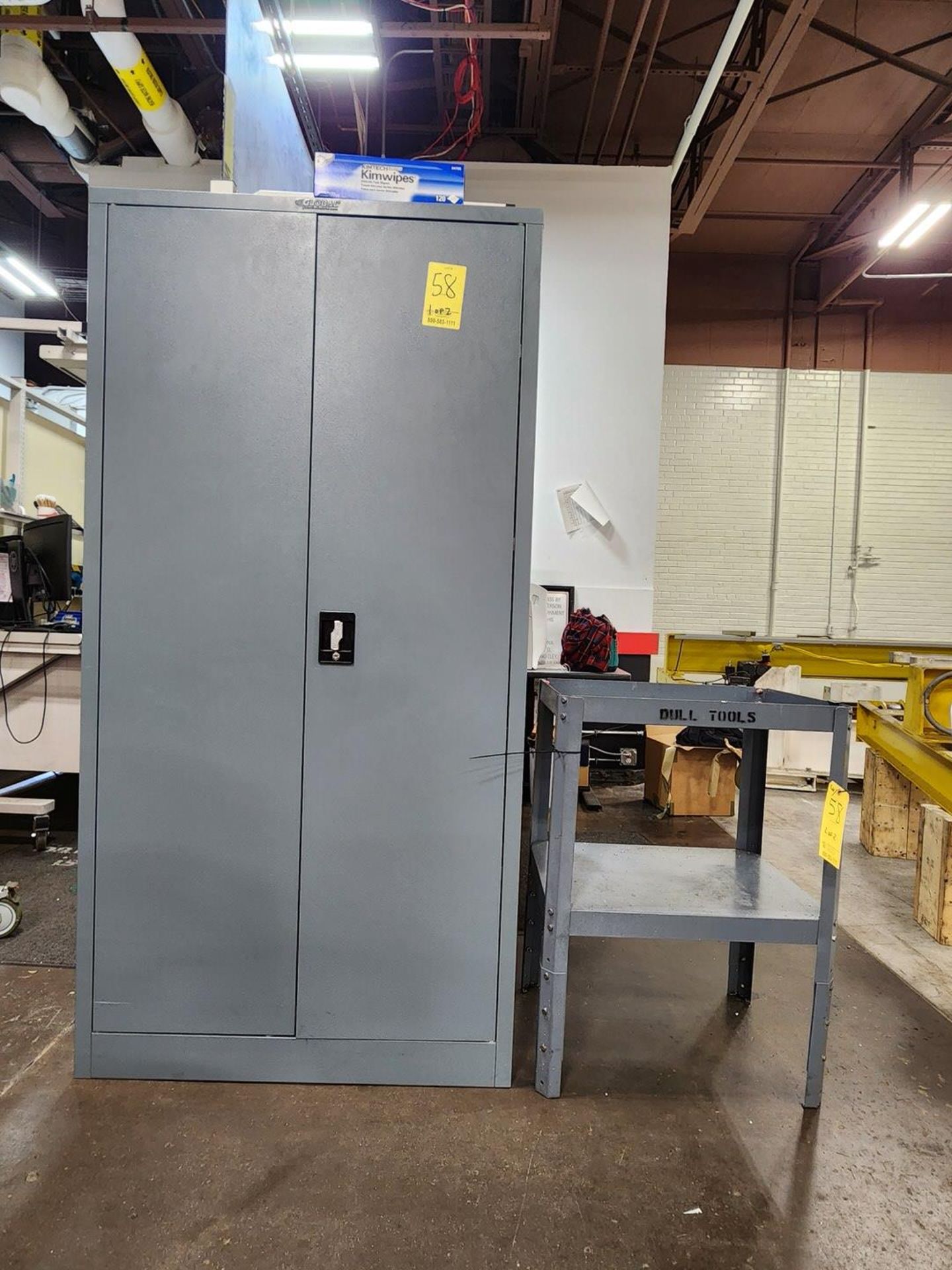 2-Door Material Cabinet W/ Matl. Stand (Location: Machine Room)