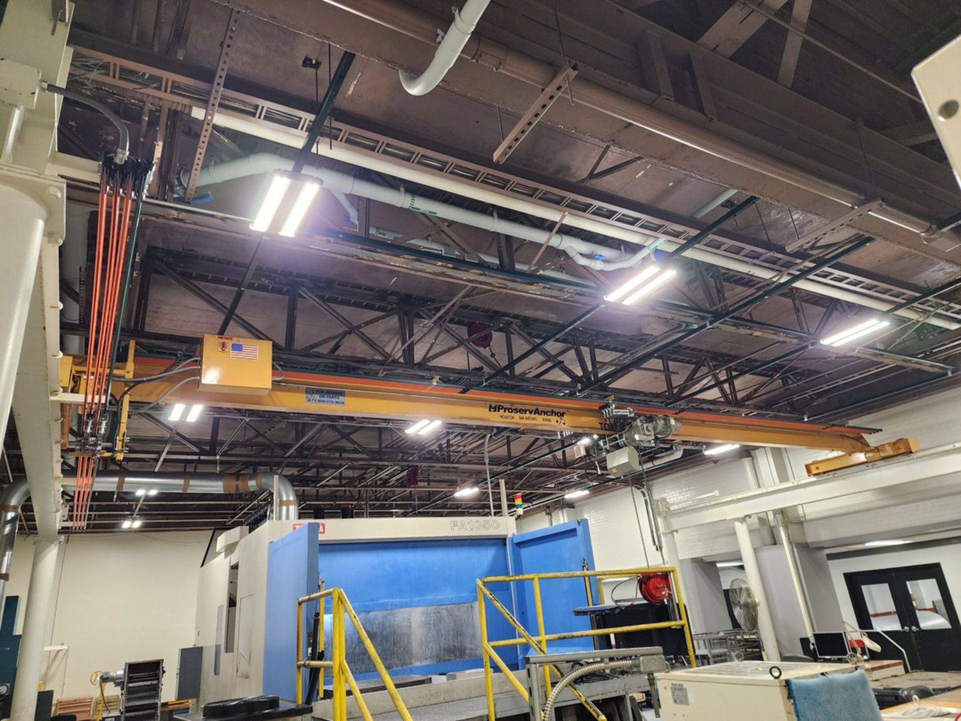 Proserv 4-Post 1-1/2 Ton Overhead Crane 28-1/2' x 24' x 12-1/2' Appr. W/ Hoist (Toyoda CNC Area) - Image 10 of 21