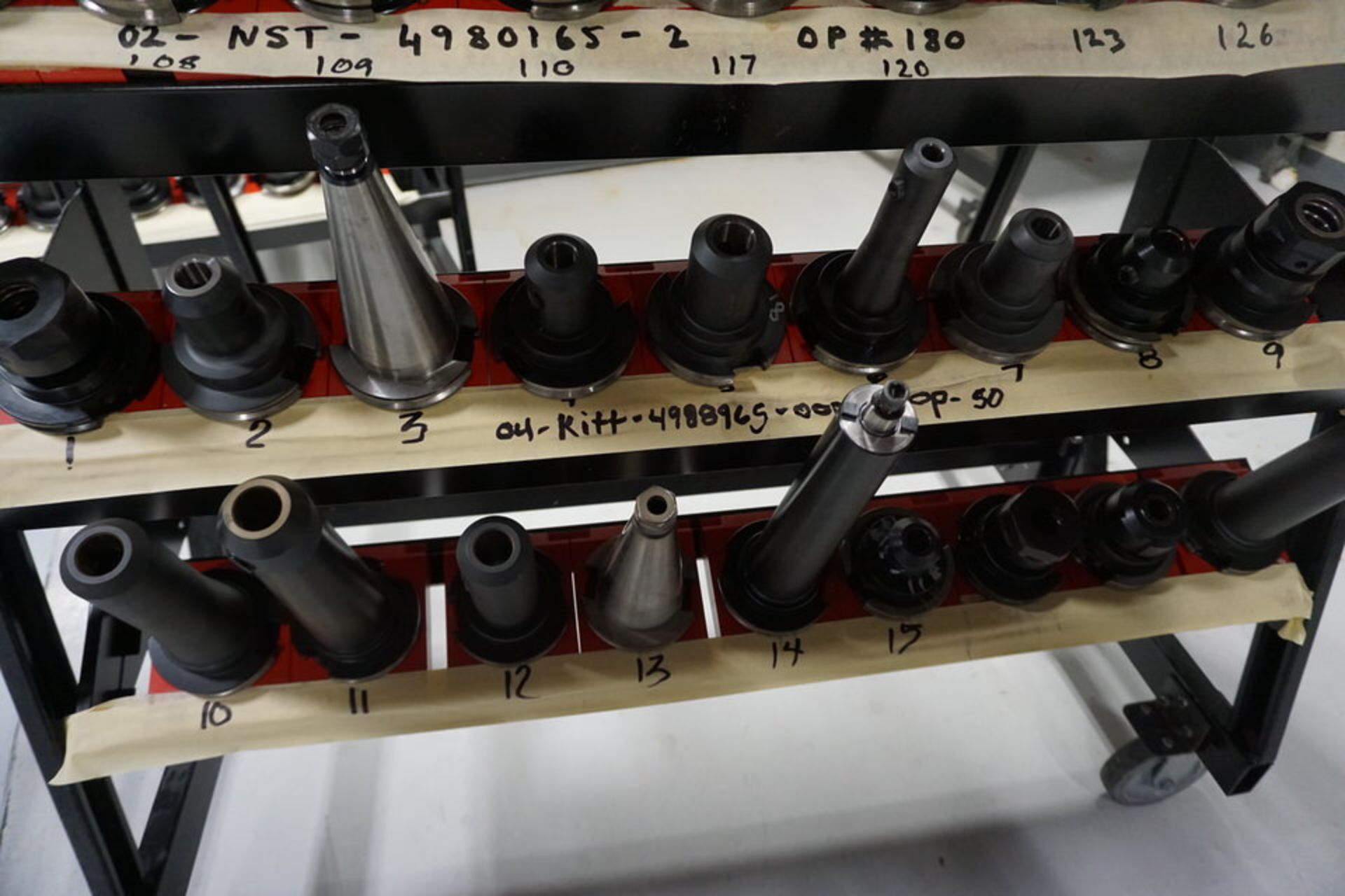 Portable 50 Taper Tool Rack w/ Approx (54) Toolholders - Image 2 of 3