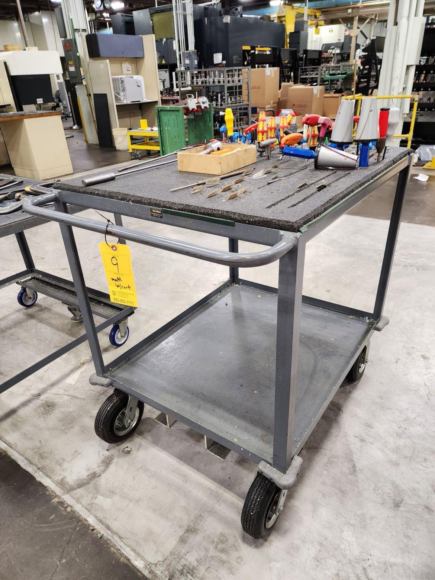 Rolling Matl. Cart W/ Assorted Matl. (Location: Machine Room) - Image 2 of 5