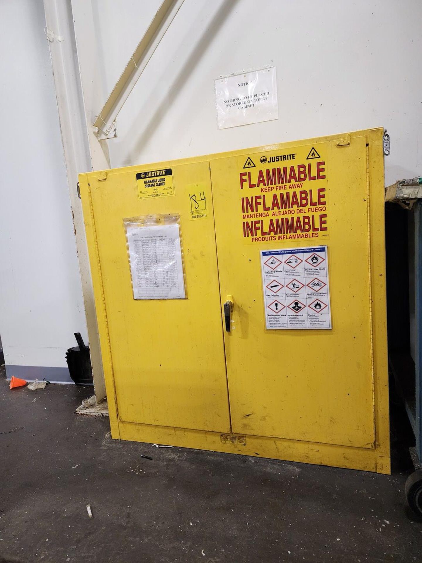 Justrite Flammable Locker (Toyoda CNC Area) - Image 2 of 3