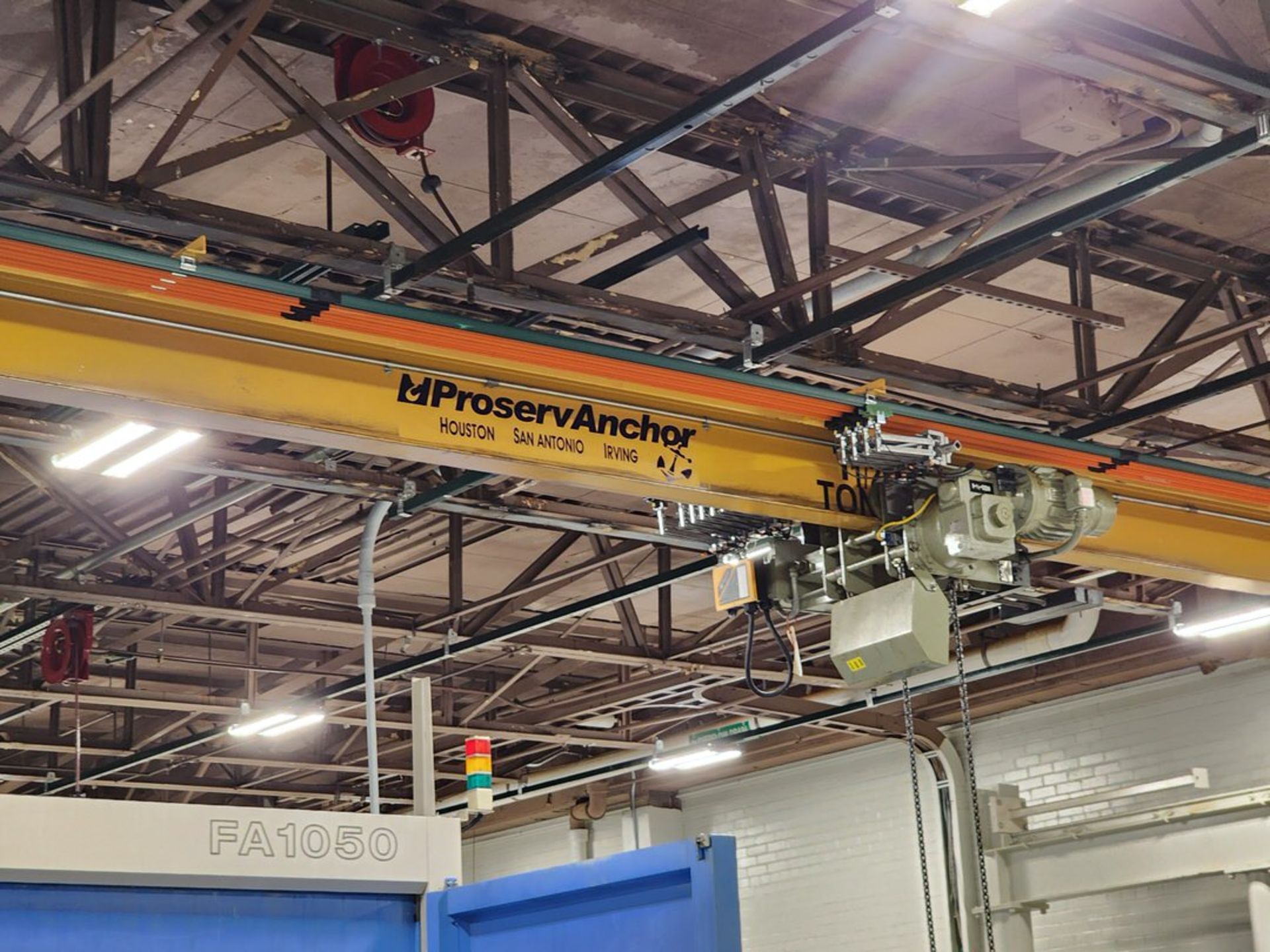 Proserv 4-Post 1-1/2 Ton Overhead Crane 28-1/2' x 24' x 12-1/2' Appr. W/ Hoist (Toyoda CNC Area) - Image 12 of 21